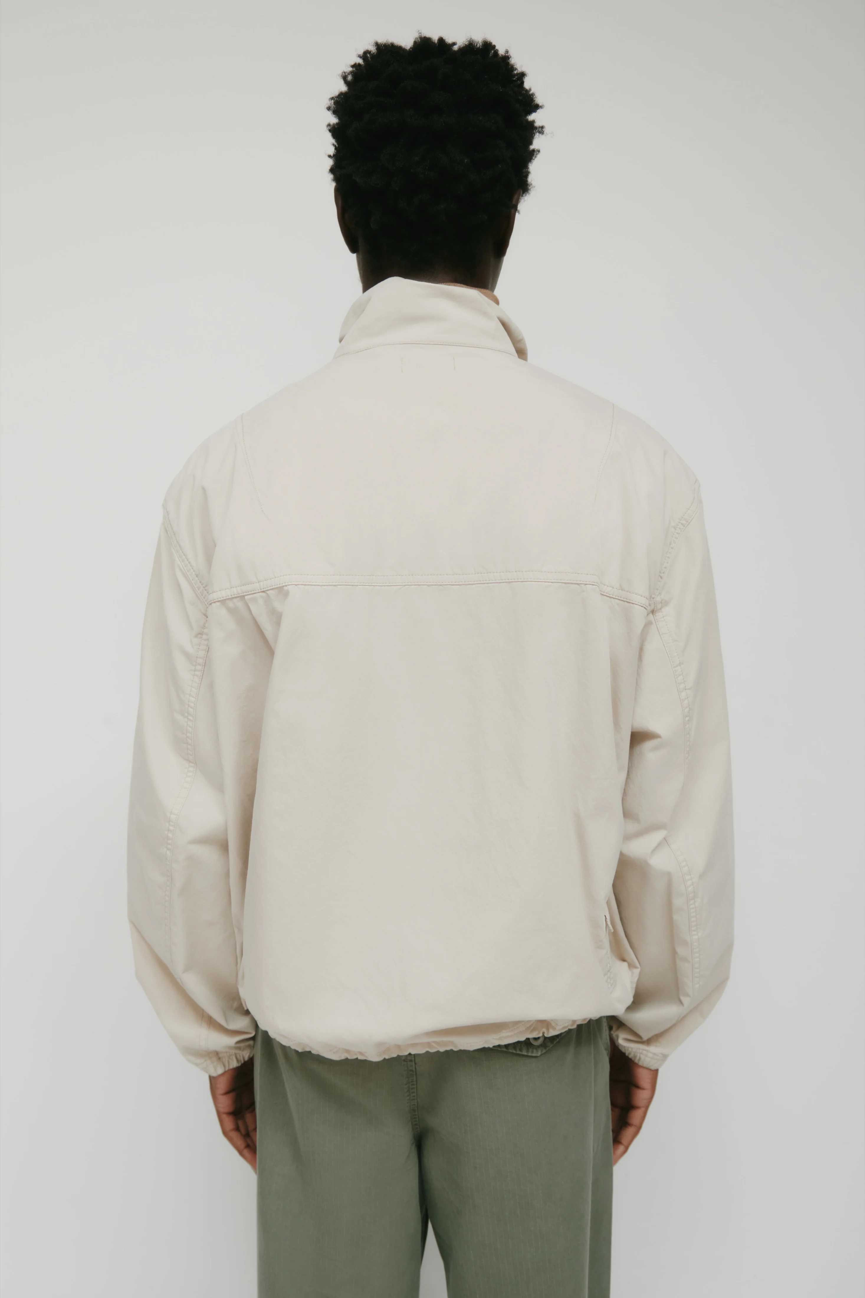 Men's Tefnut Stand Collar Jacket in Stone - Image 8