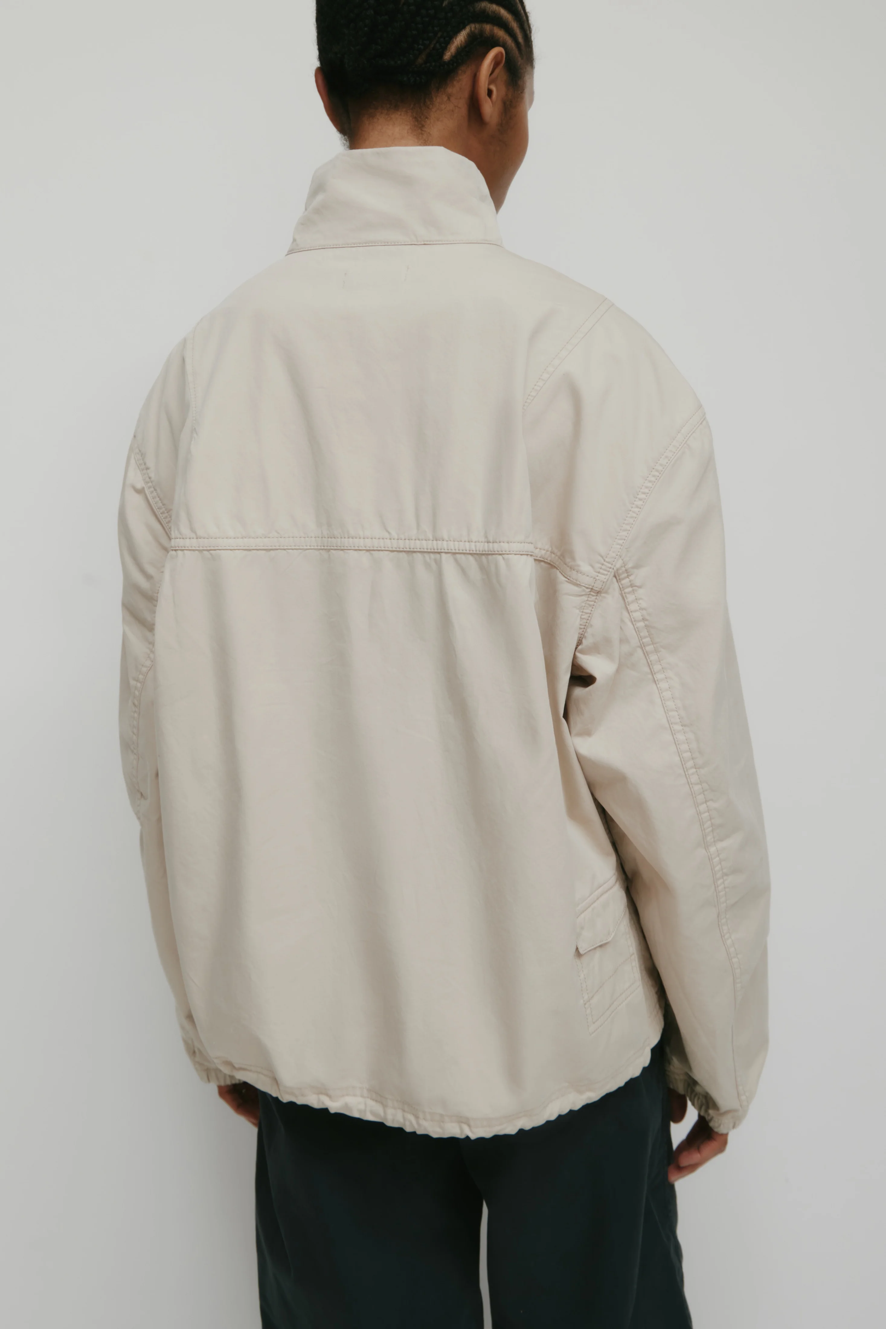 Men's Tefnut Stand Collar Jacket in Stone - Image 9