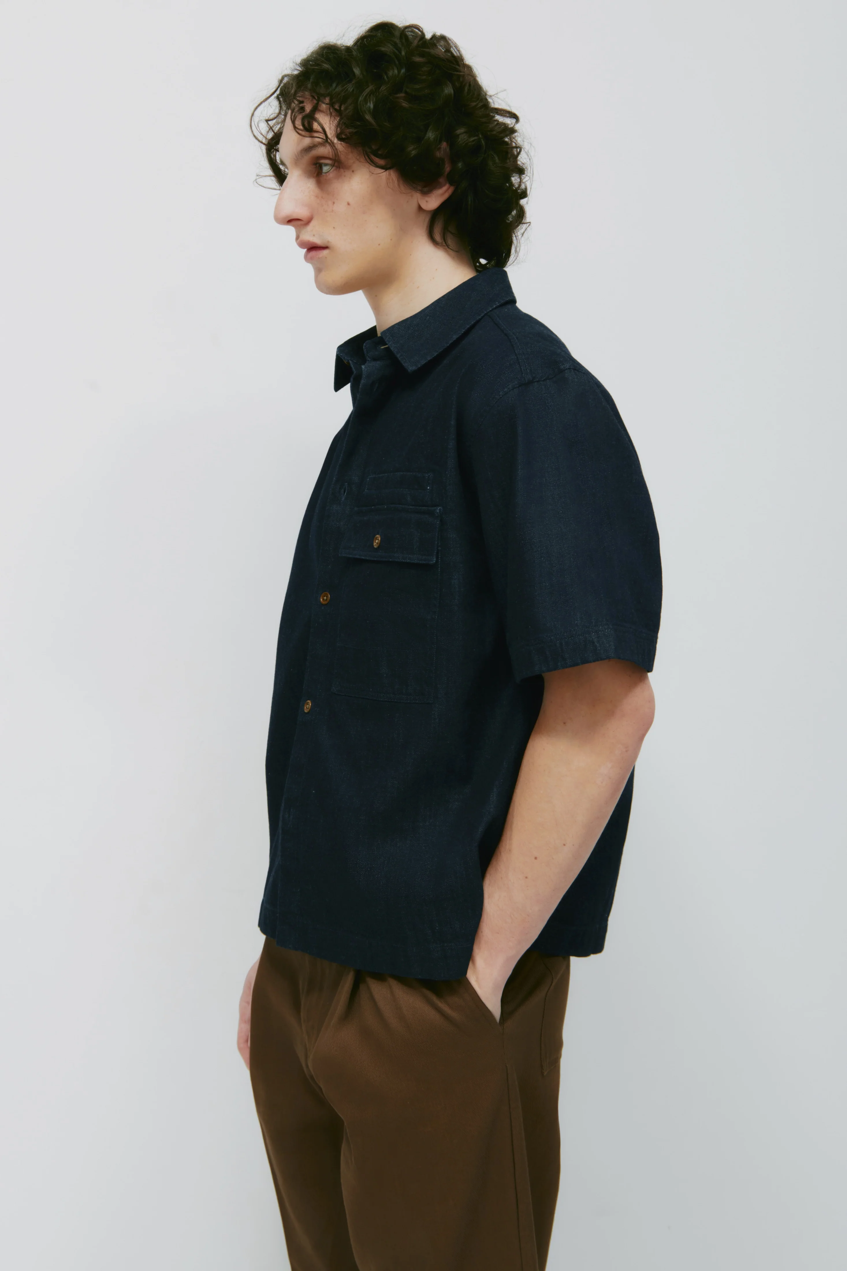 Men's Yafi Shirt in Rinse - Image 3