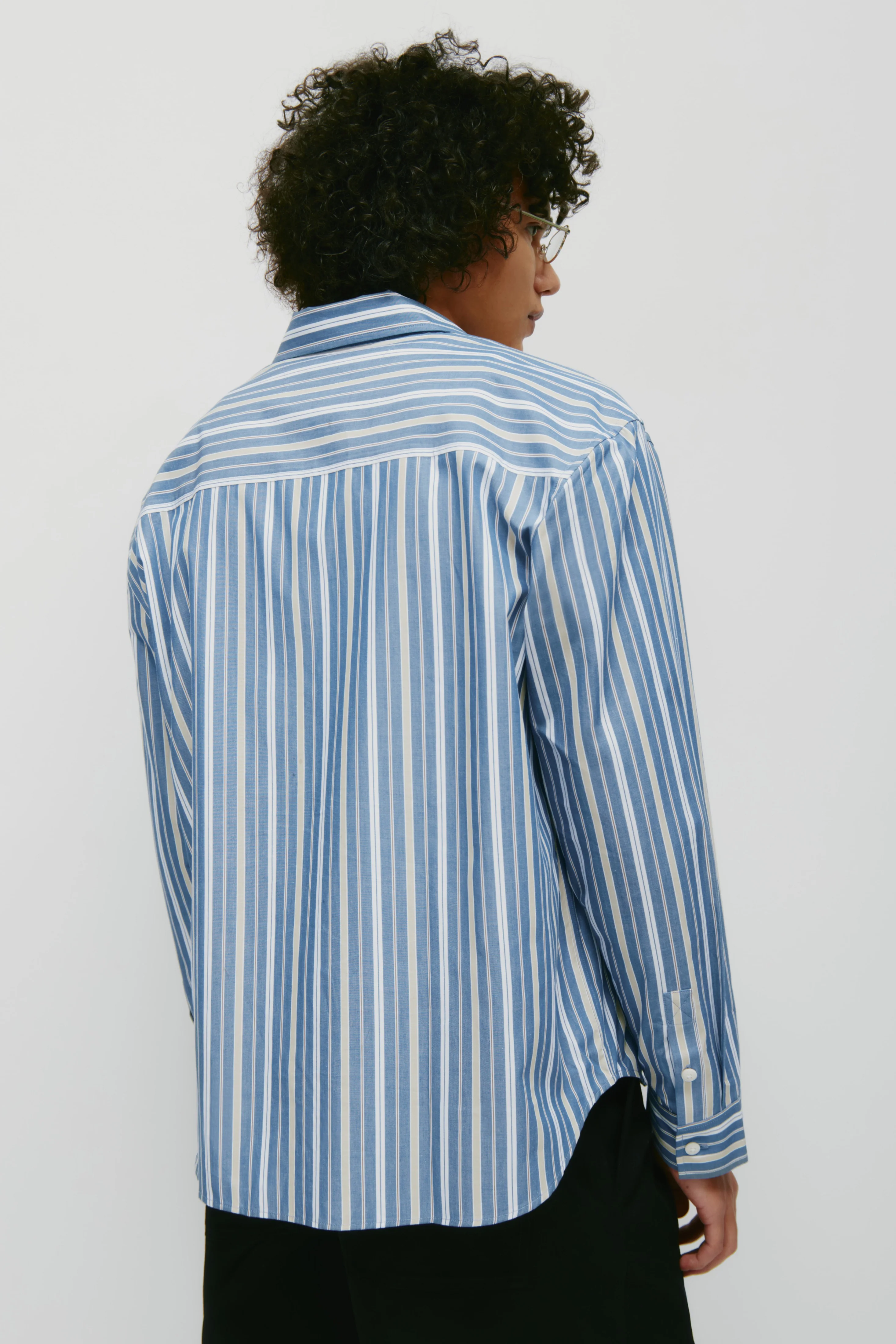 Men's Zia Shirt in Dark Indigo/Yakimo/Safari Stripe - Image 4