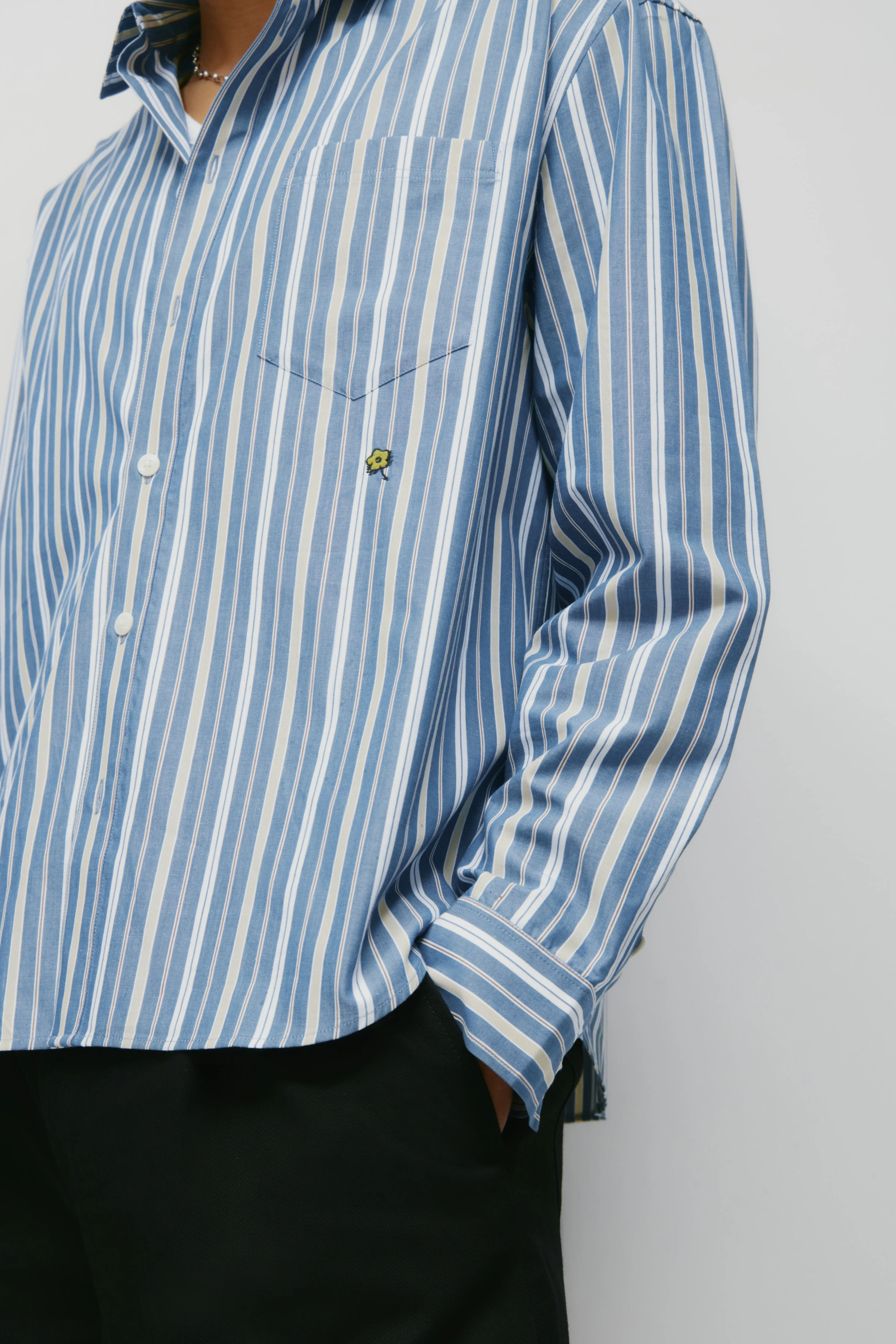 Men's Zia Shirt in Dark Indigo/Yakimo/Safari Stripe - Image 5