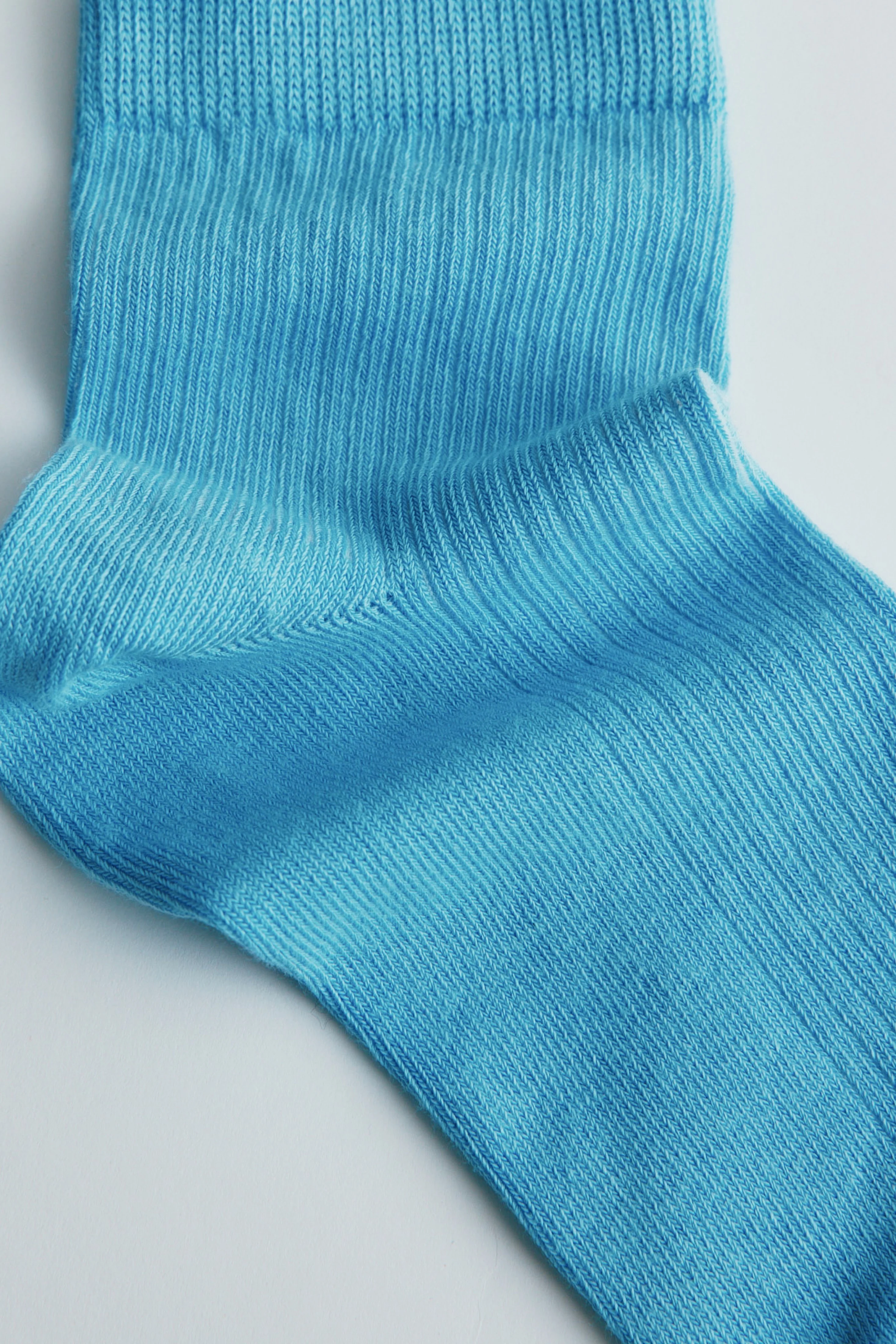 Rib Ankle Socks in Azure - Image 3