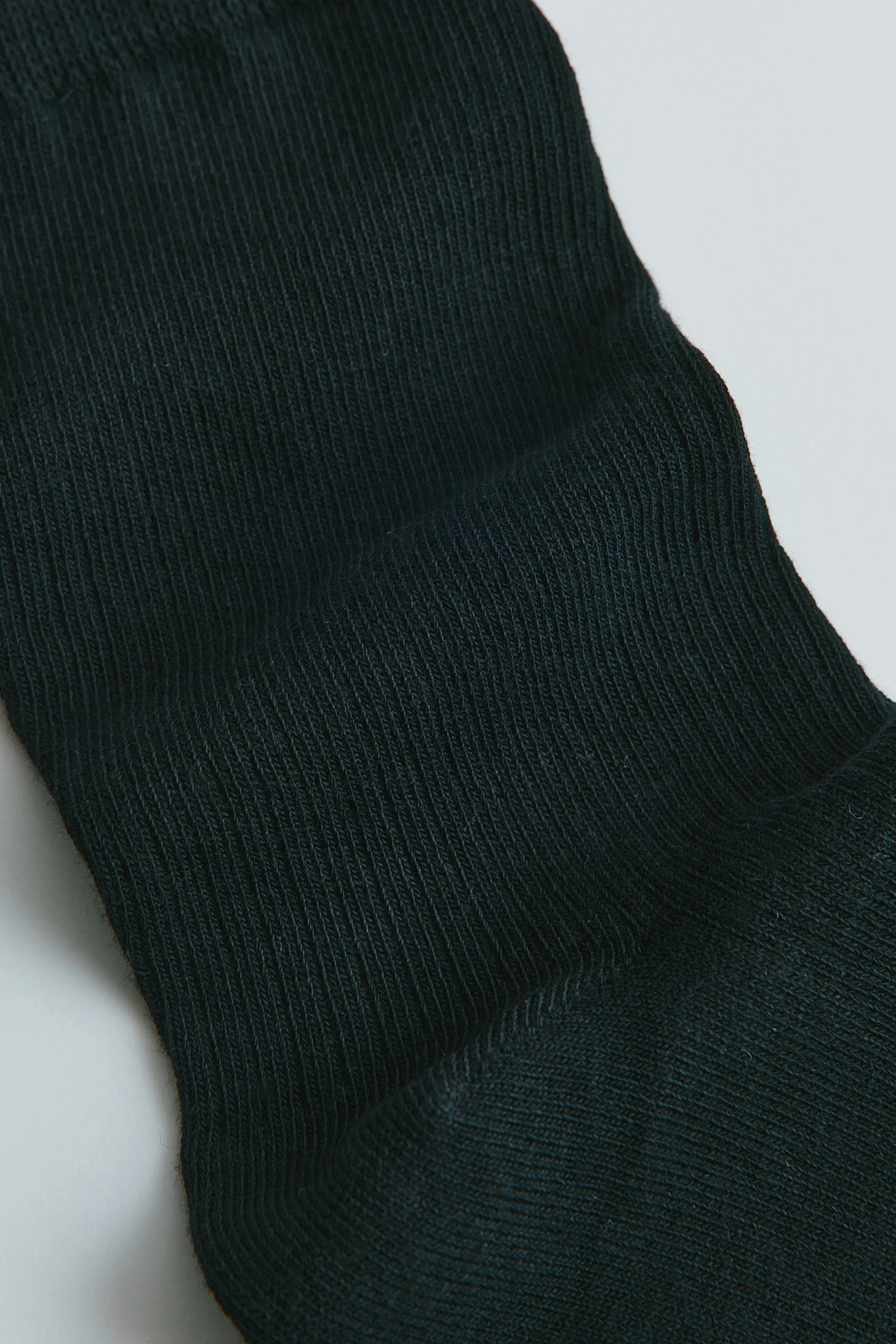 Rib Socks in Black - Image 3