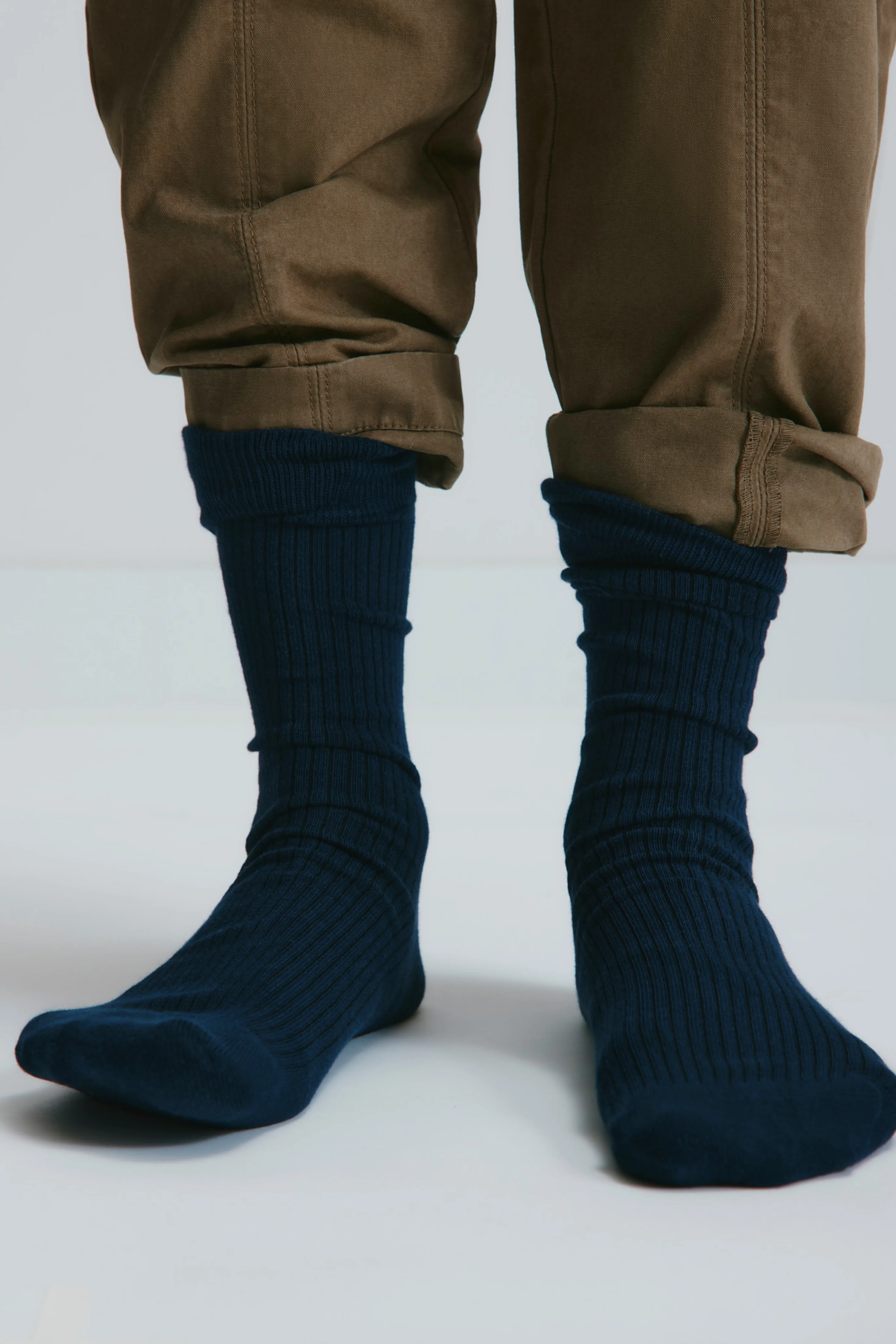 Rib Socks in Midnight