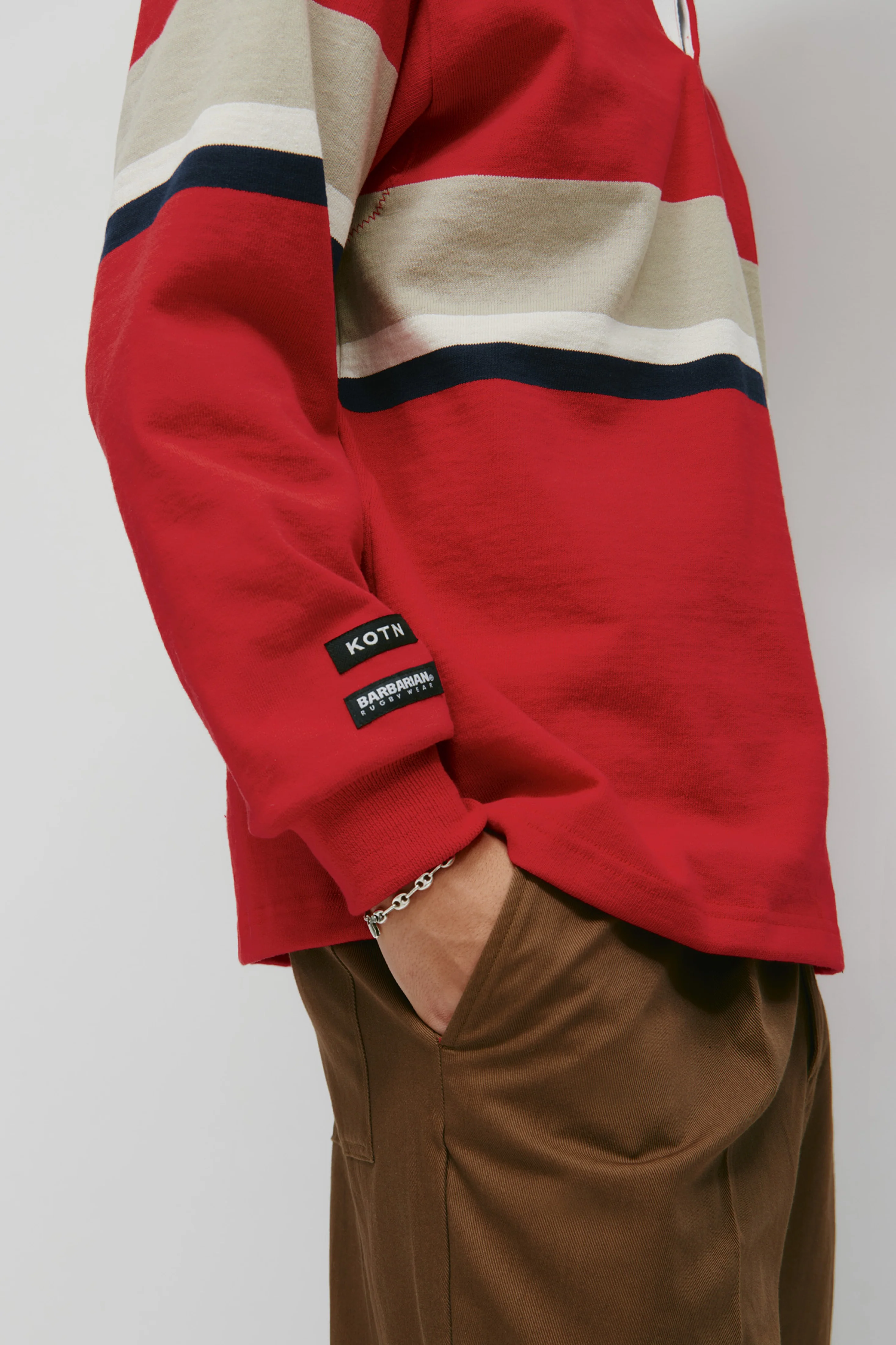 Barbarian Rugby in Dark Red/Taupe/Ivory/Navy - Image 10