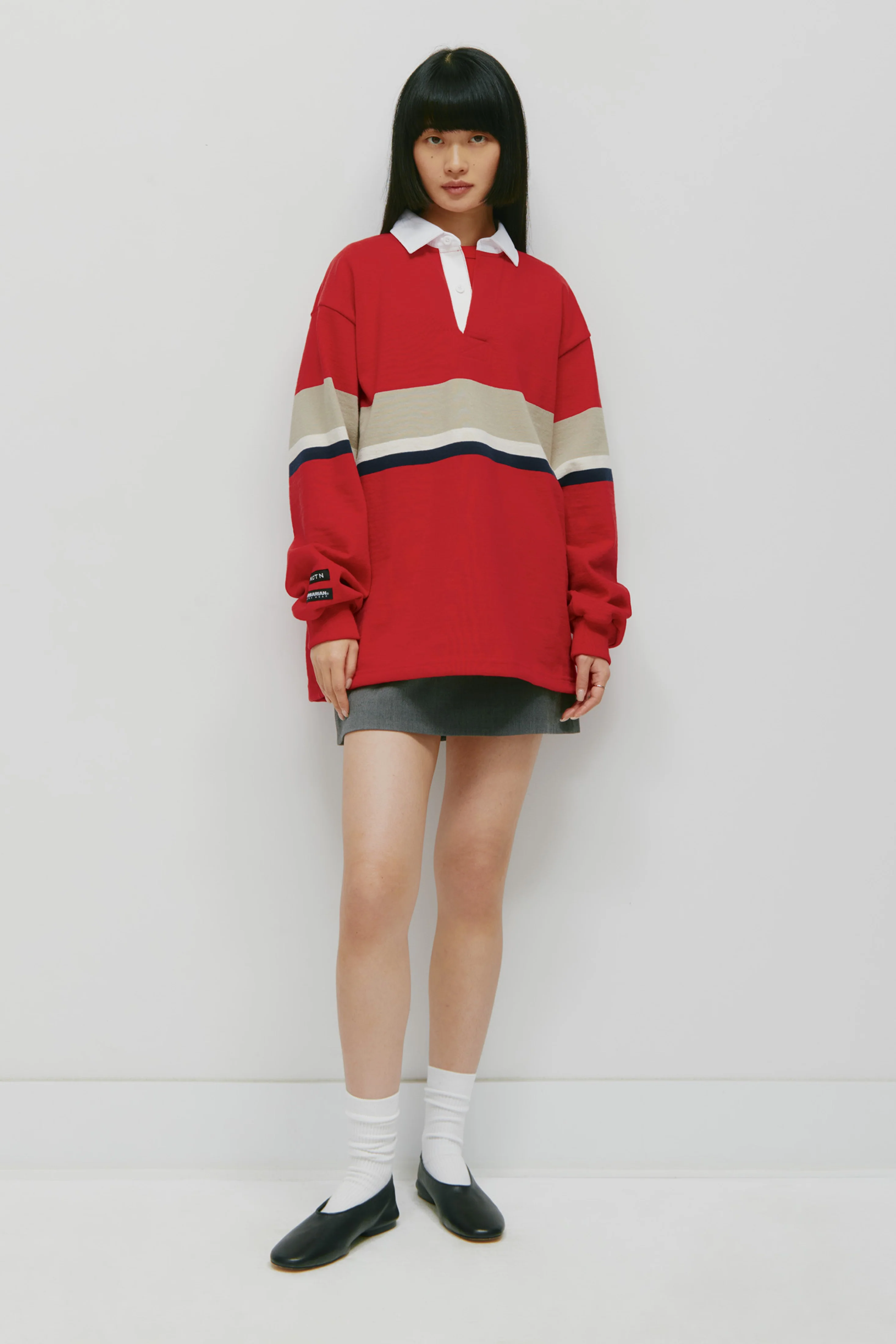 Barbarian Rugby in Dark Red/Taupe/Ivory/Navy - Image 2