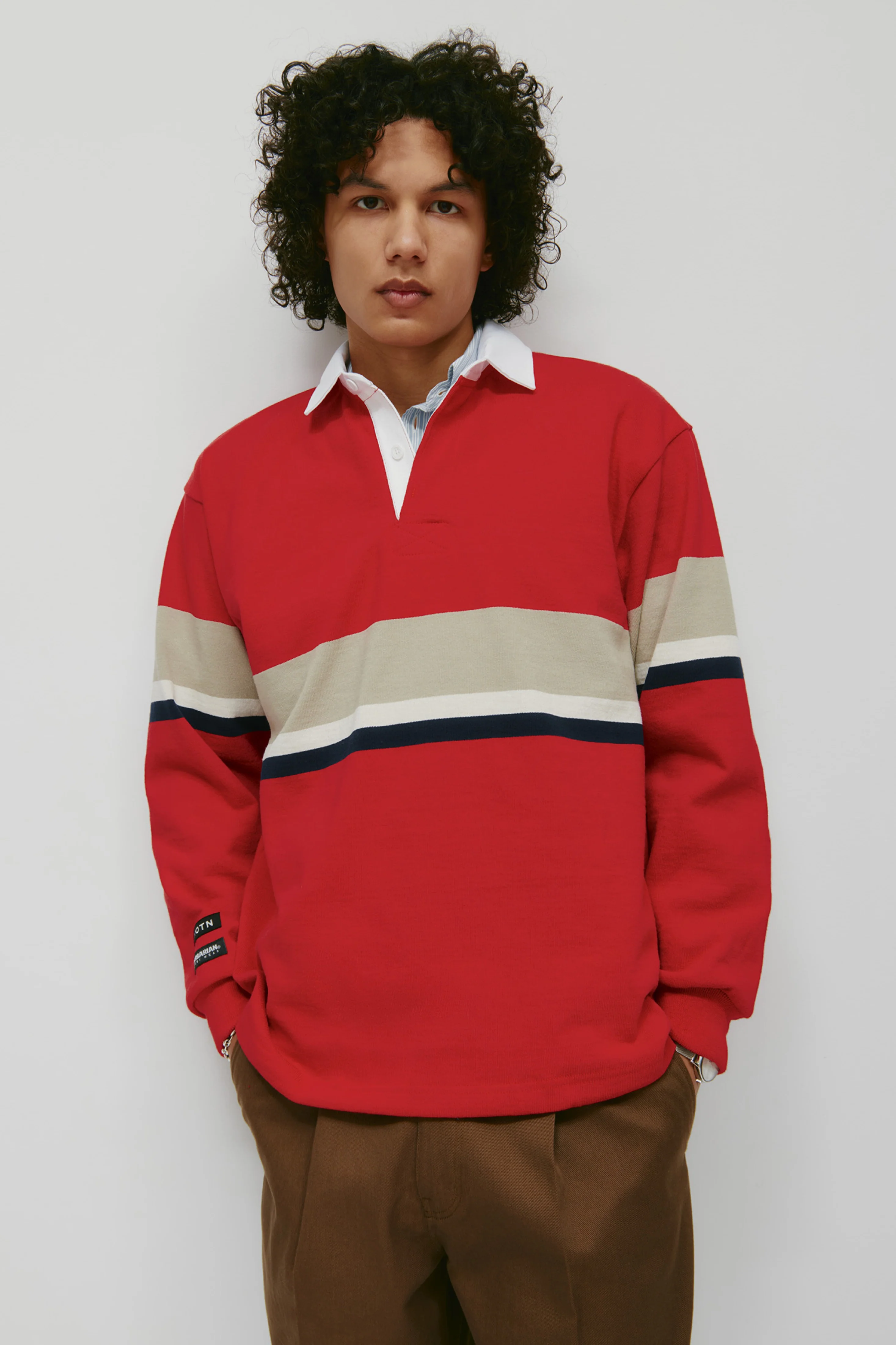 Barbarian Rugby in Dark Red/Taupe/Ivory/Navy - Image 3