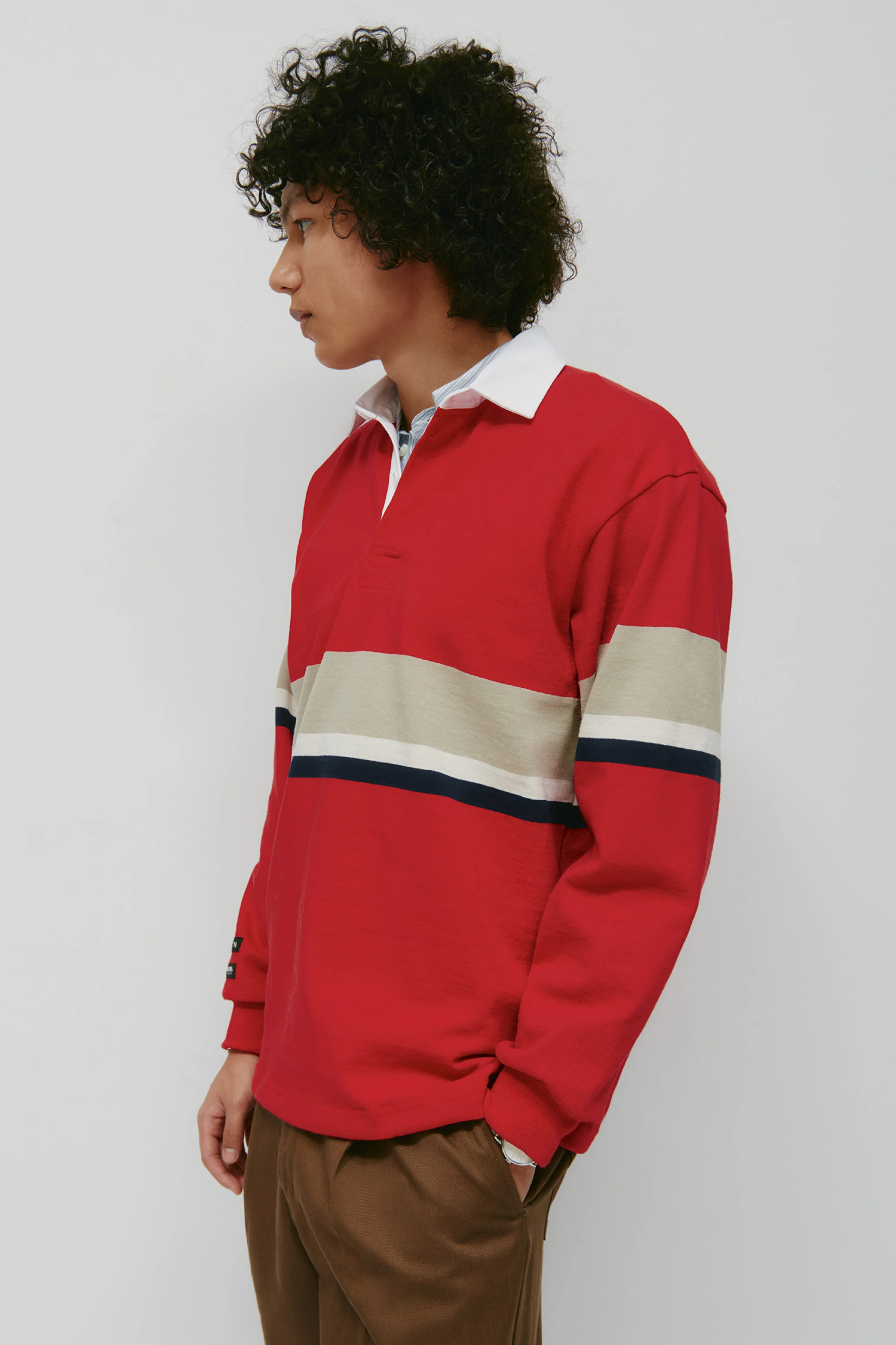 Barbarian Rugby in Dark Red/Taupe/Ivory/Navy - Image 5