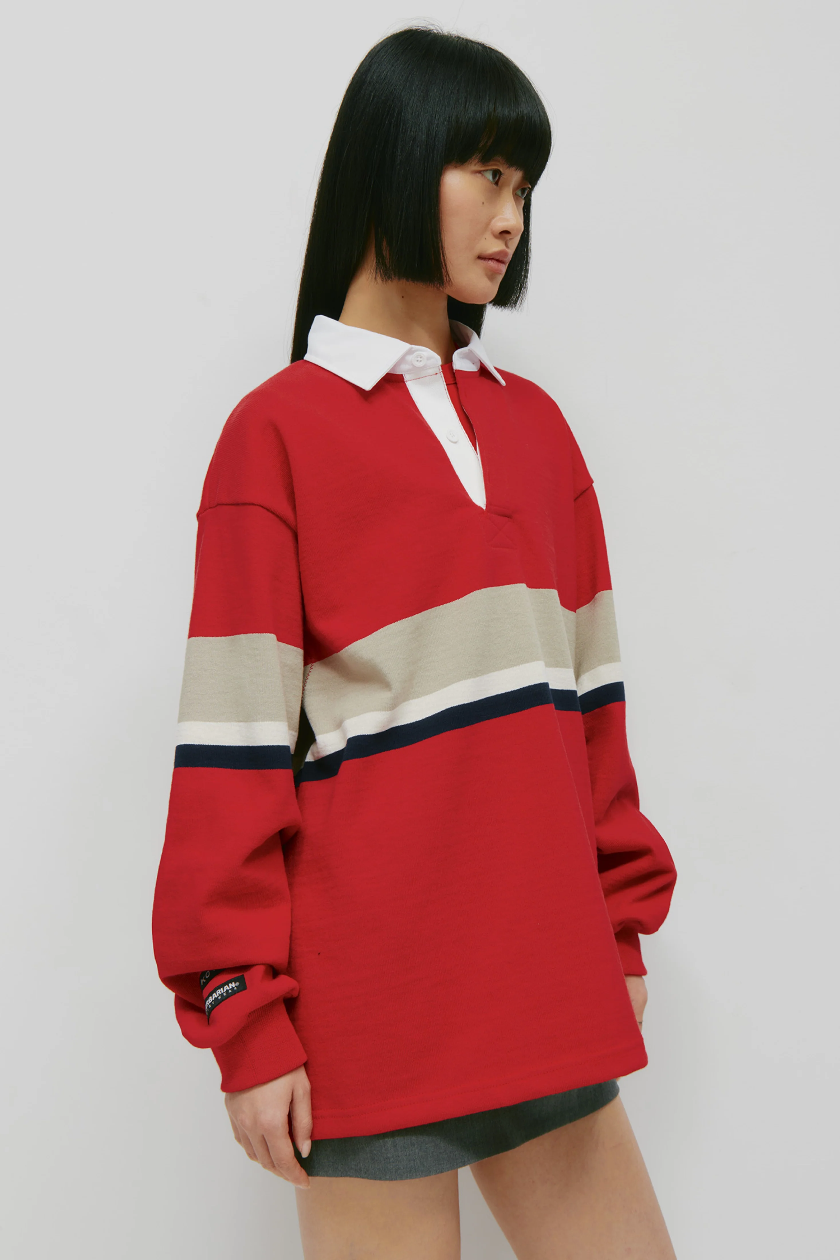 Barbarian Rugby in Dark Red/Taupe/Ivory/Navy - Image 6