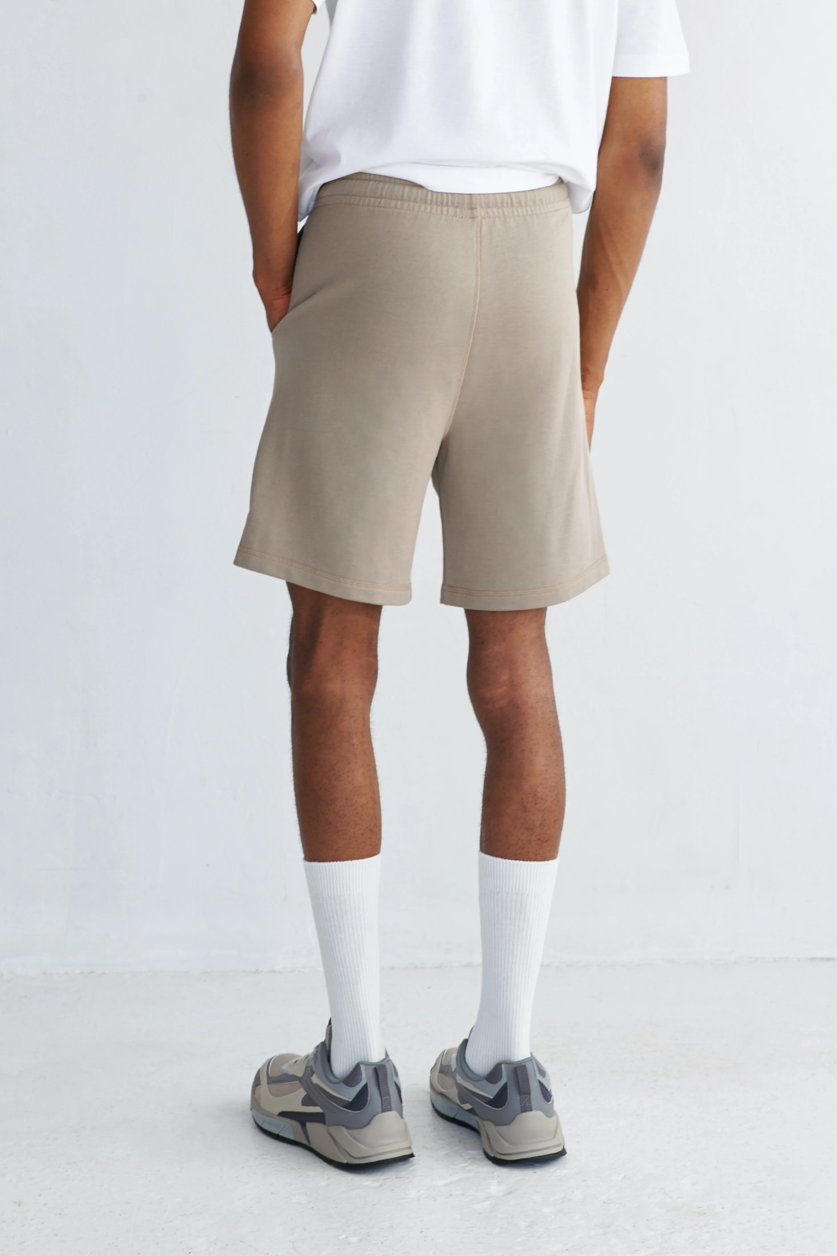 Terry Sweatshort in Taupe - Image 3