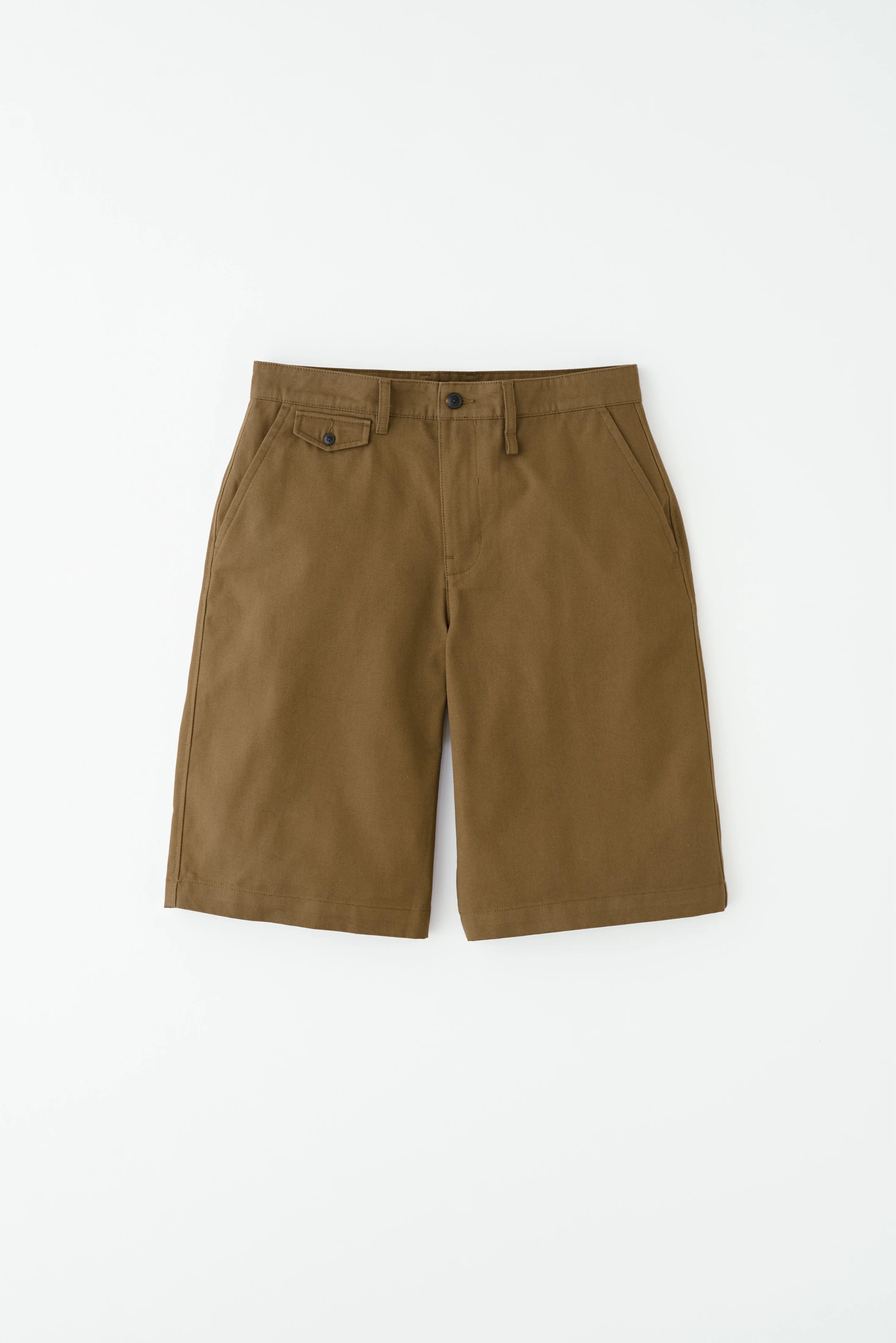 Twill Bermuda Shorts in Walnut - Image 7