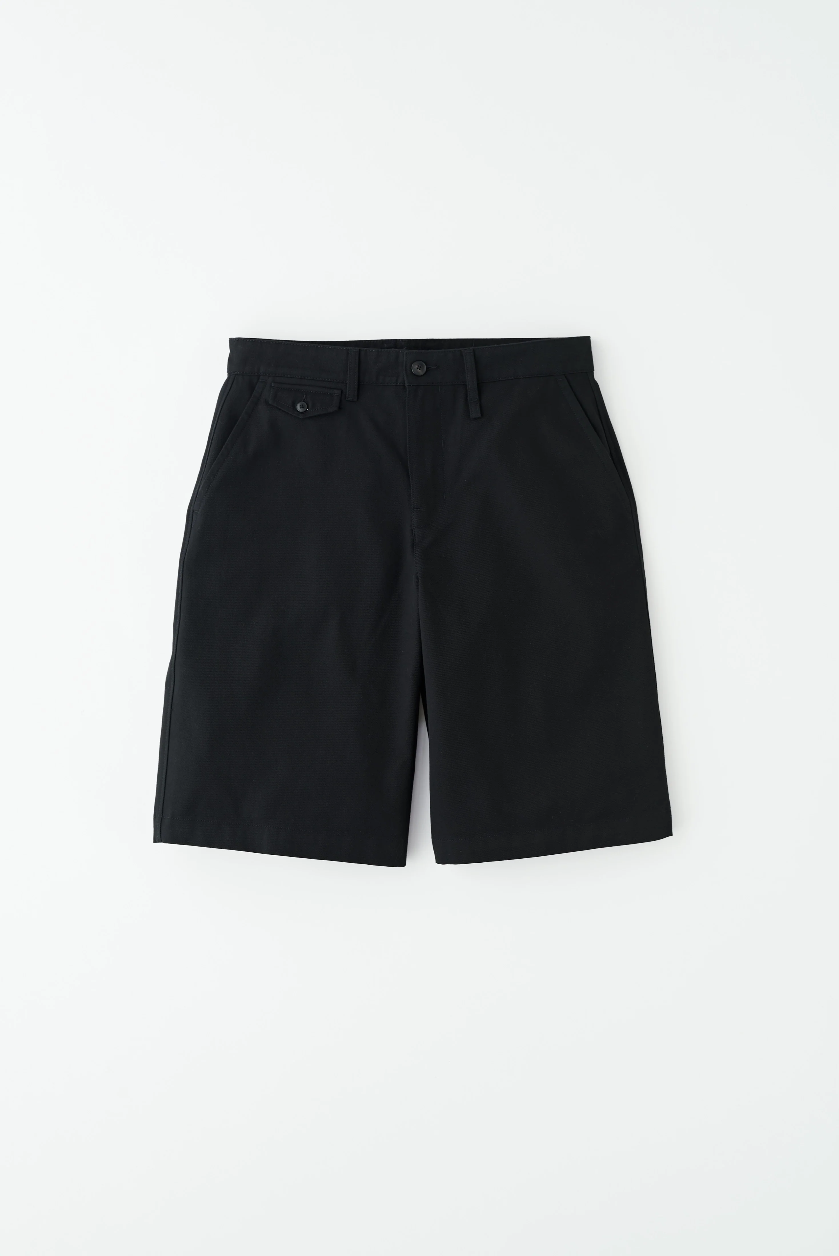 Twill Bermuda Shorts in Black - Image 6