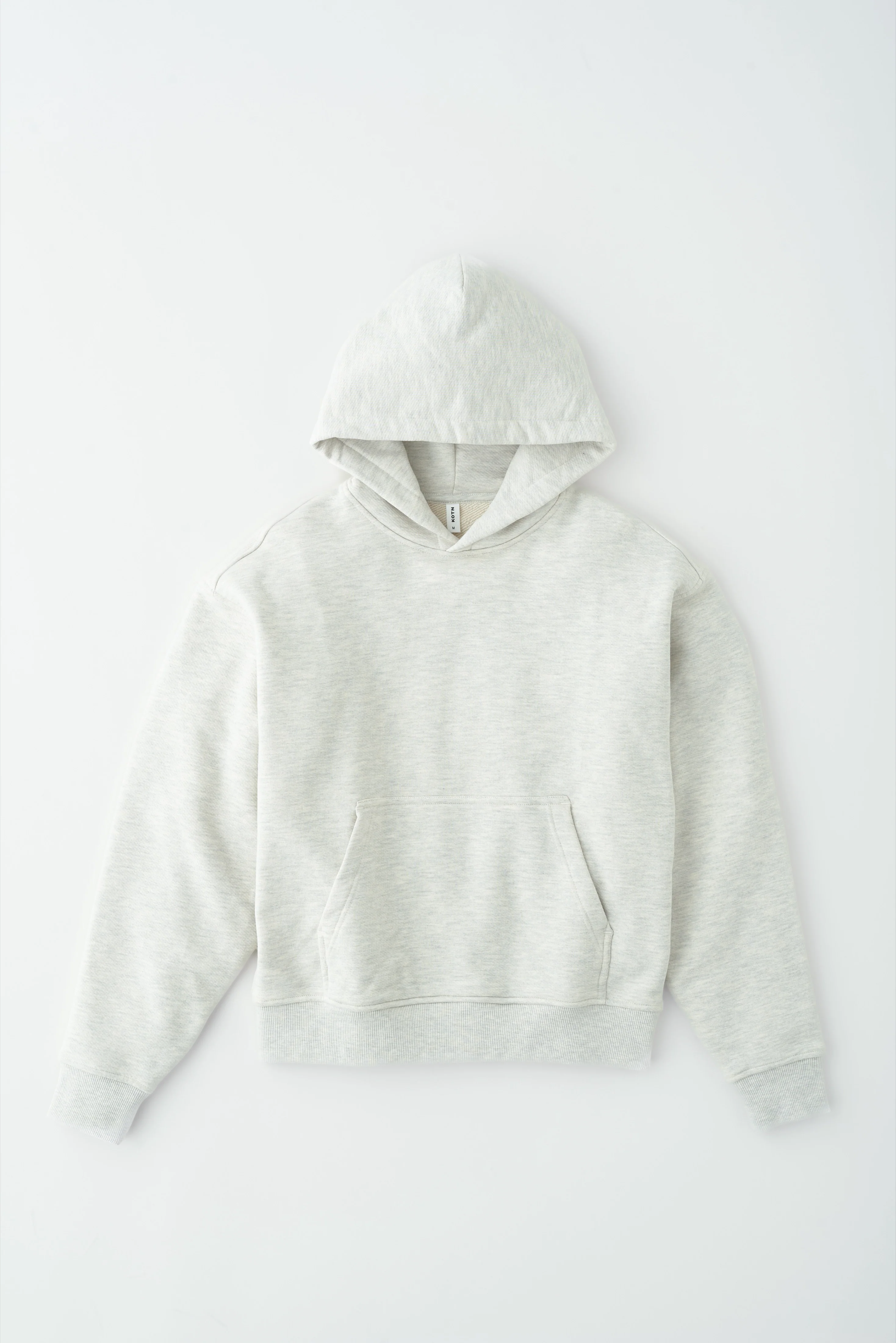 Unisex French Terry Hoodie in Oat Melange - Image 5