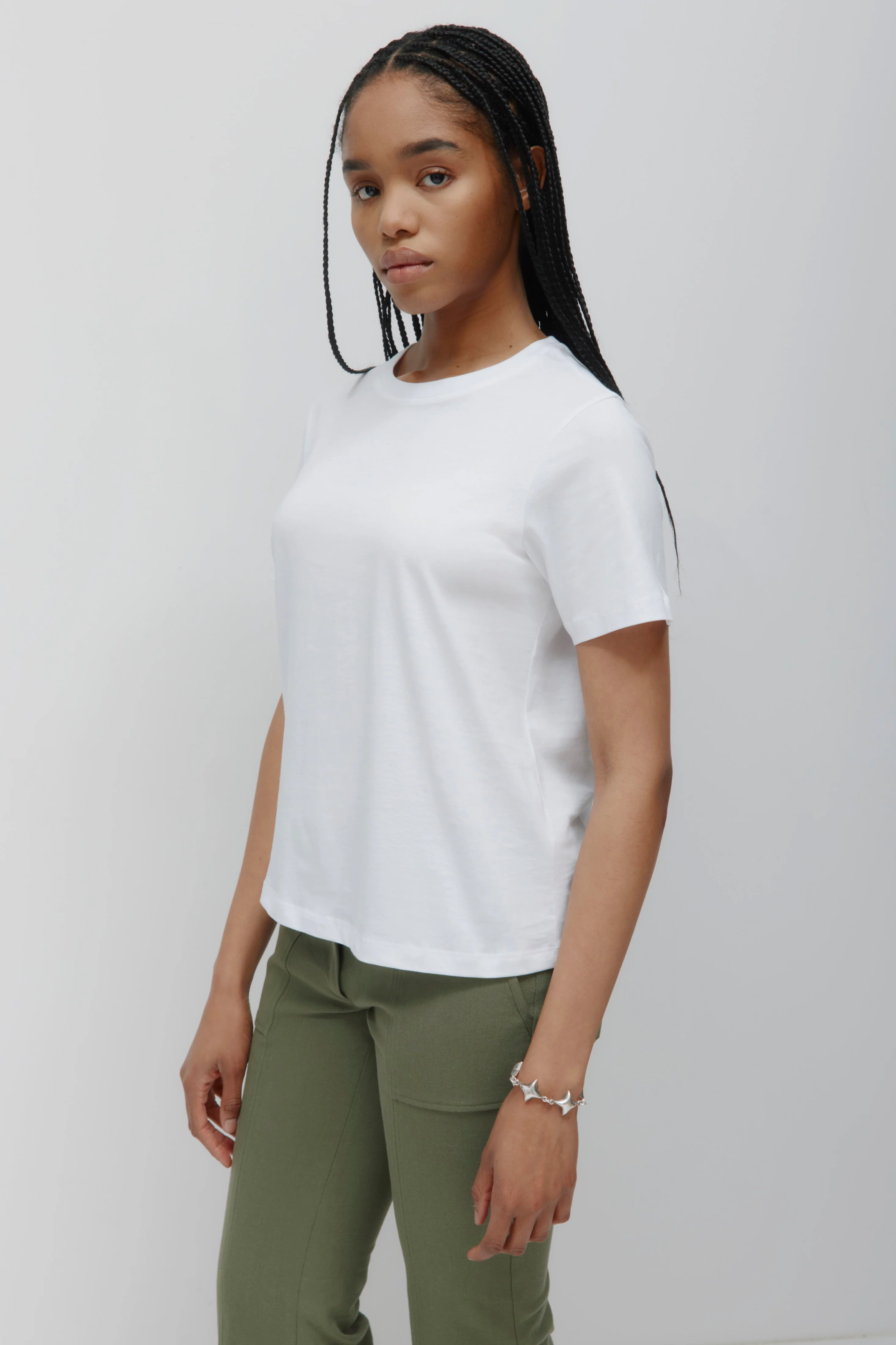 Women's Essential Crew in White - Image 3