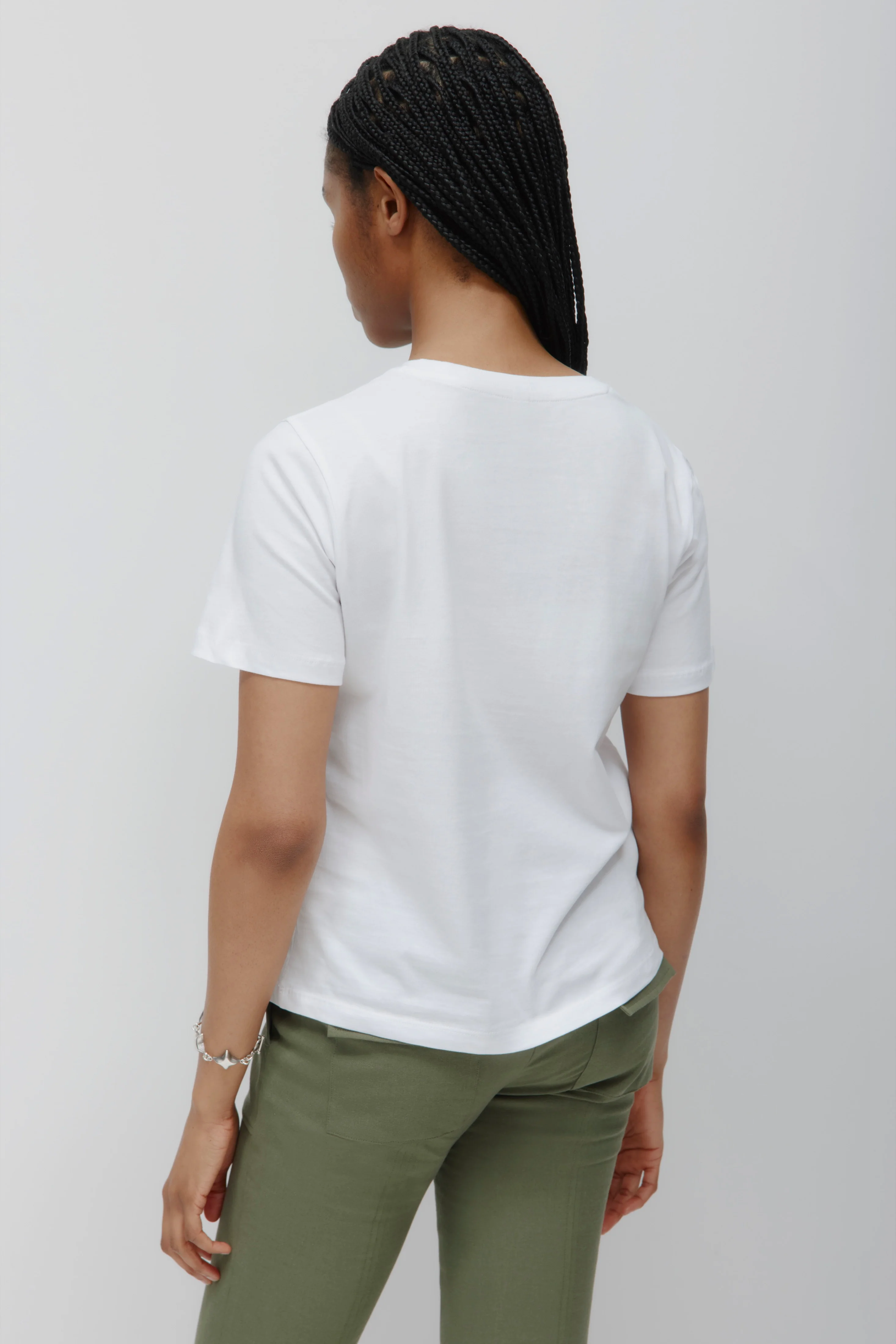 Women's Essential Crew in White - Image 4