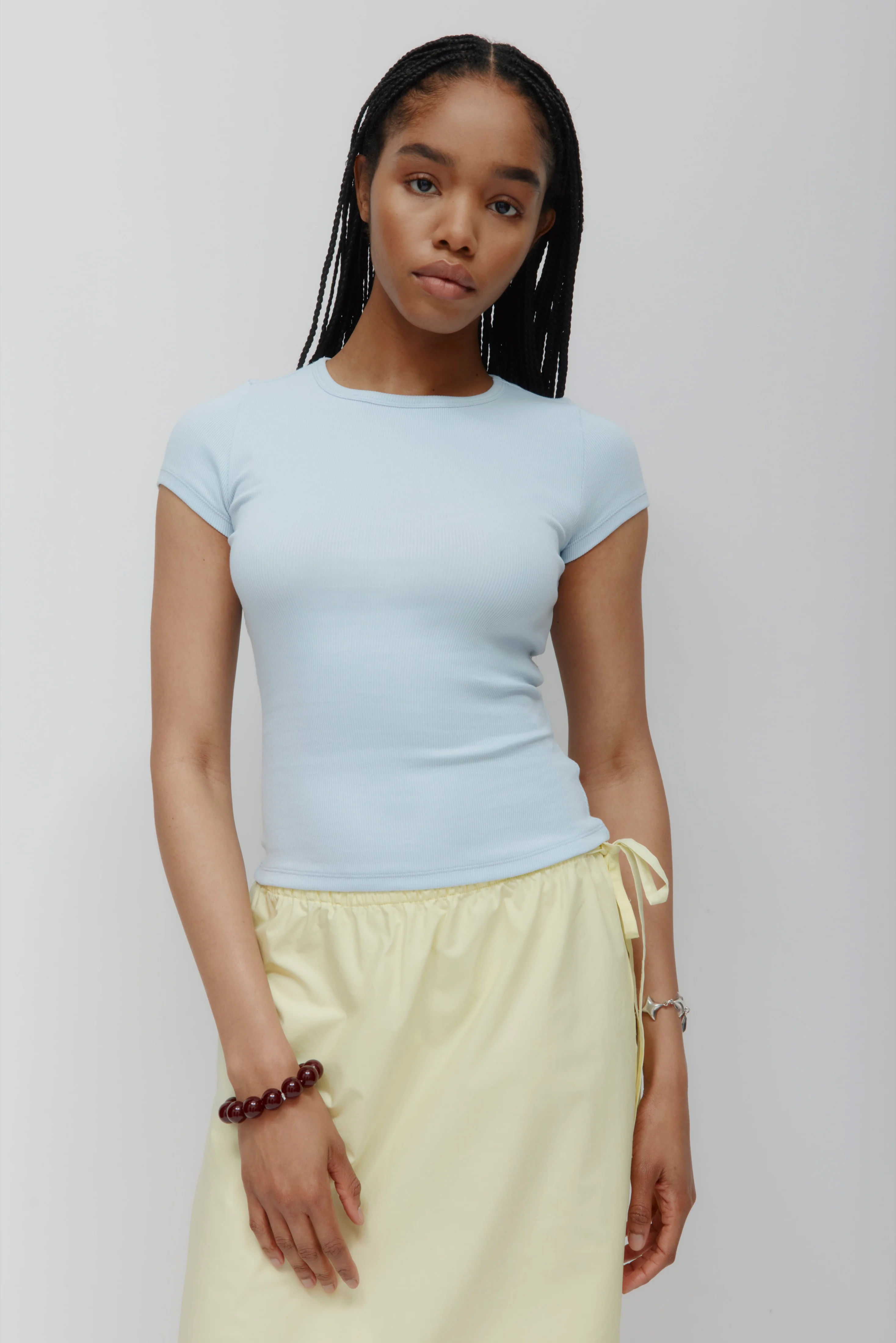Women's 90's Tee in Blue Aura - Image 2