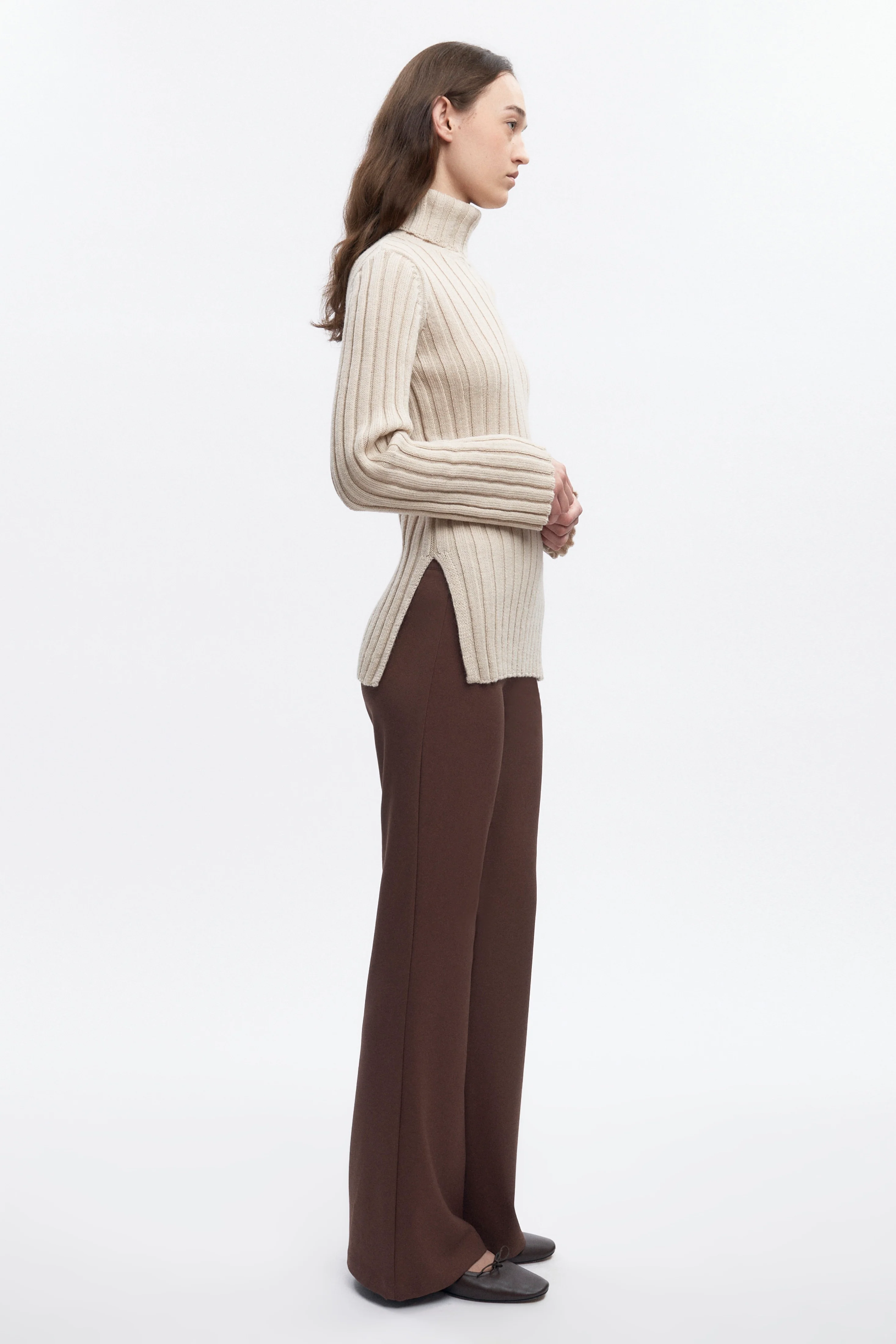 Women's 90's Turtleneck in Oat - Image 5