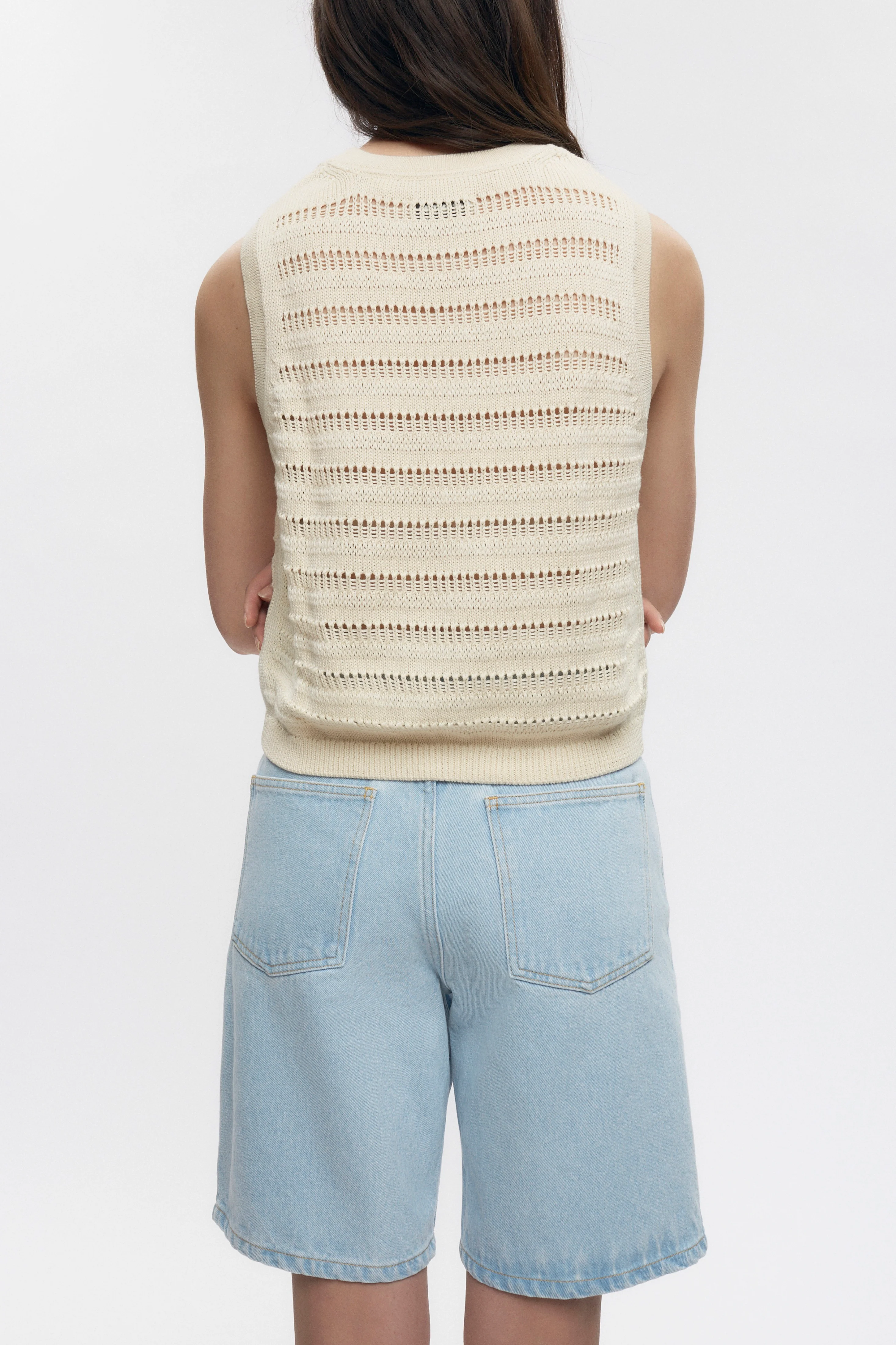 Women’s Acacia Knit Tank in Natural - Image 4