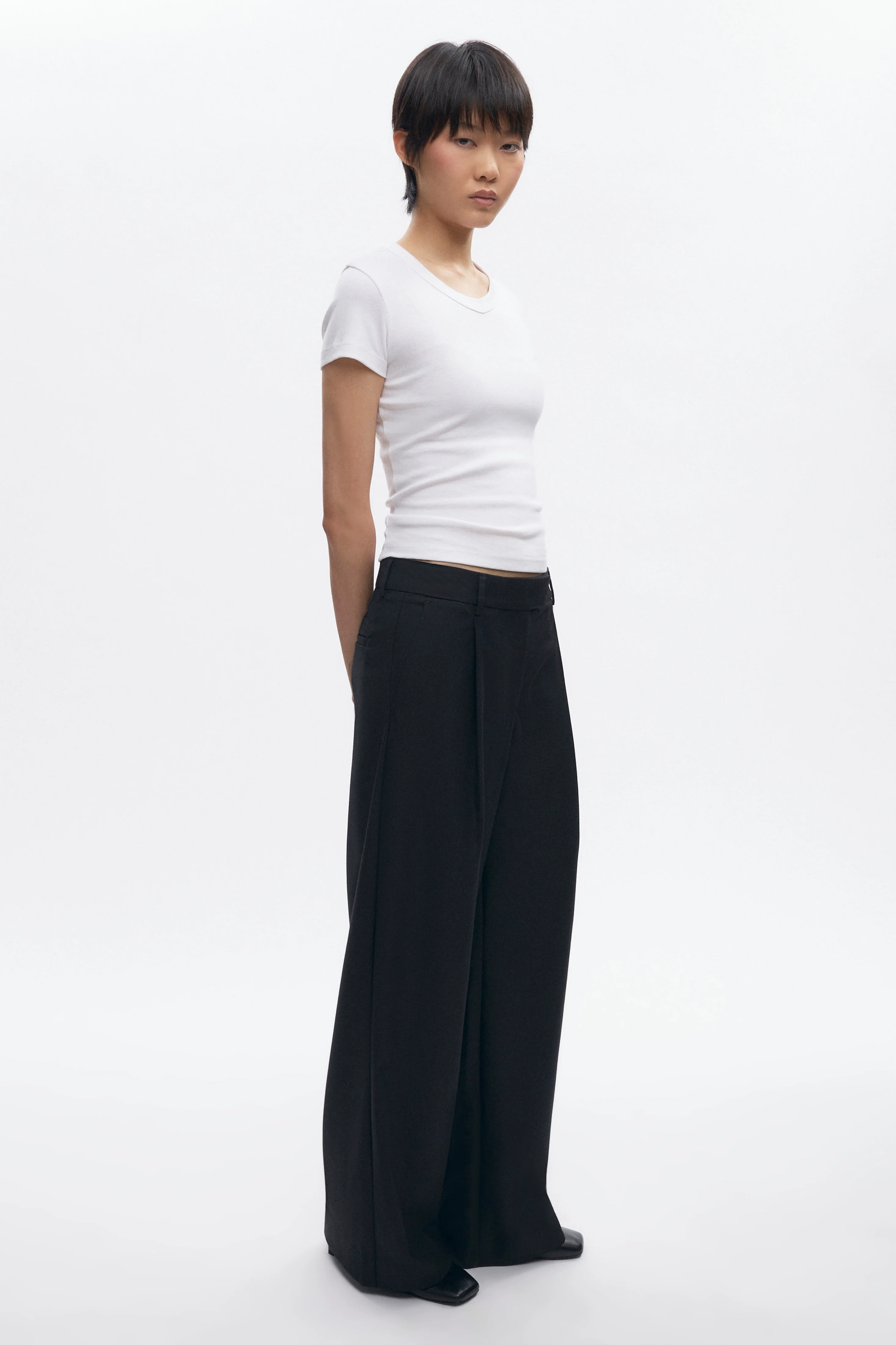 Women's Amun Wool Trouser in Black - Image 5