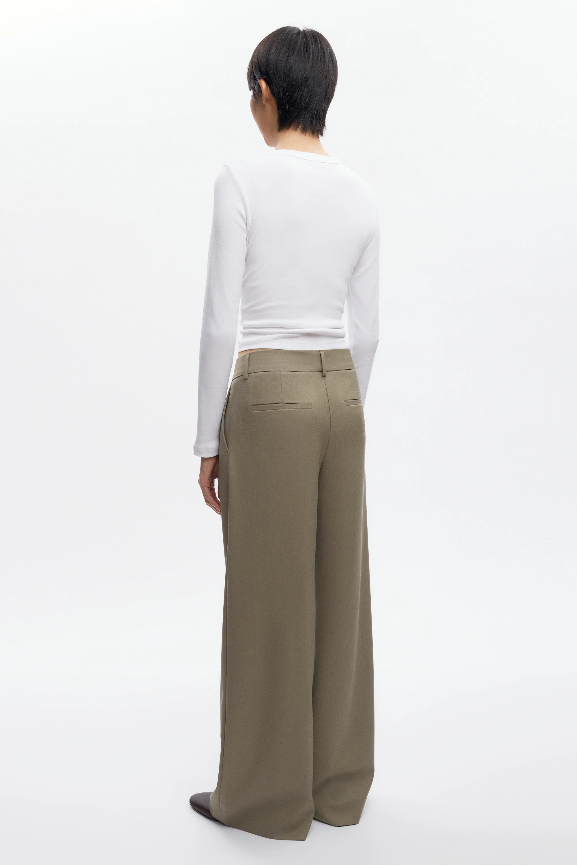 Women's Amun Wool Trouser in Desert - Image 5