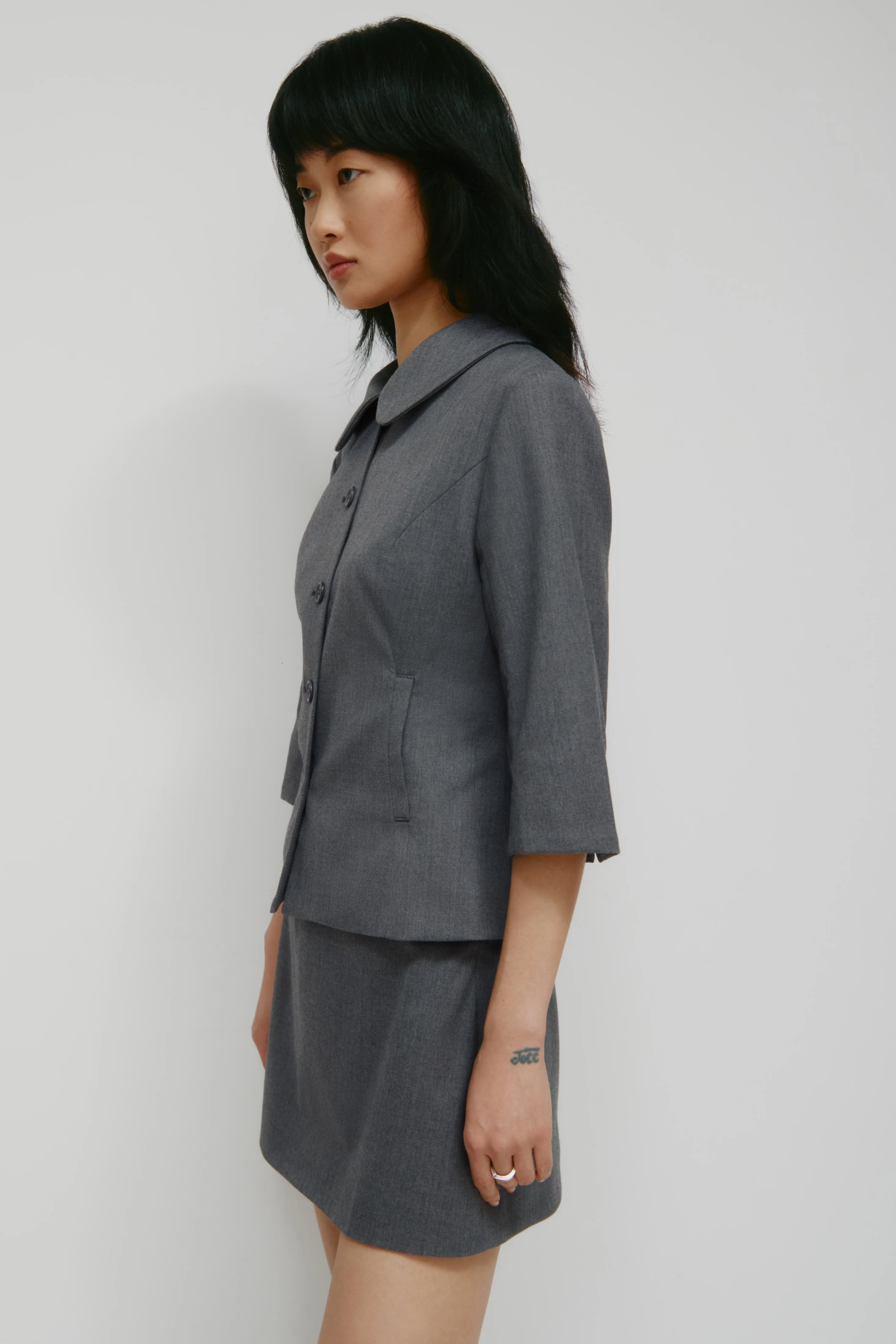 Women's Anisa Jacket in Charcoal Mix - Image 4