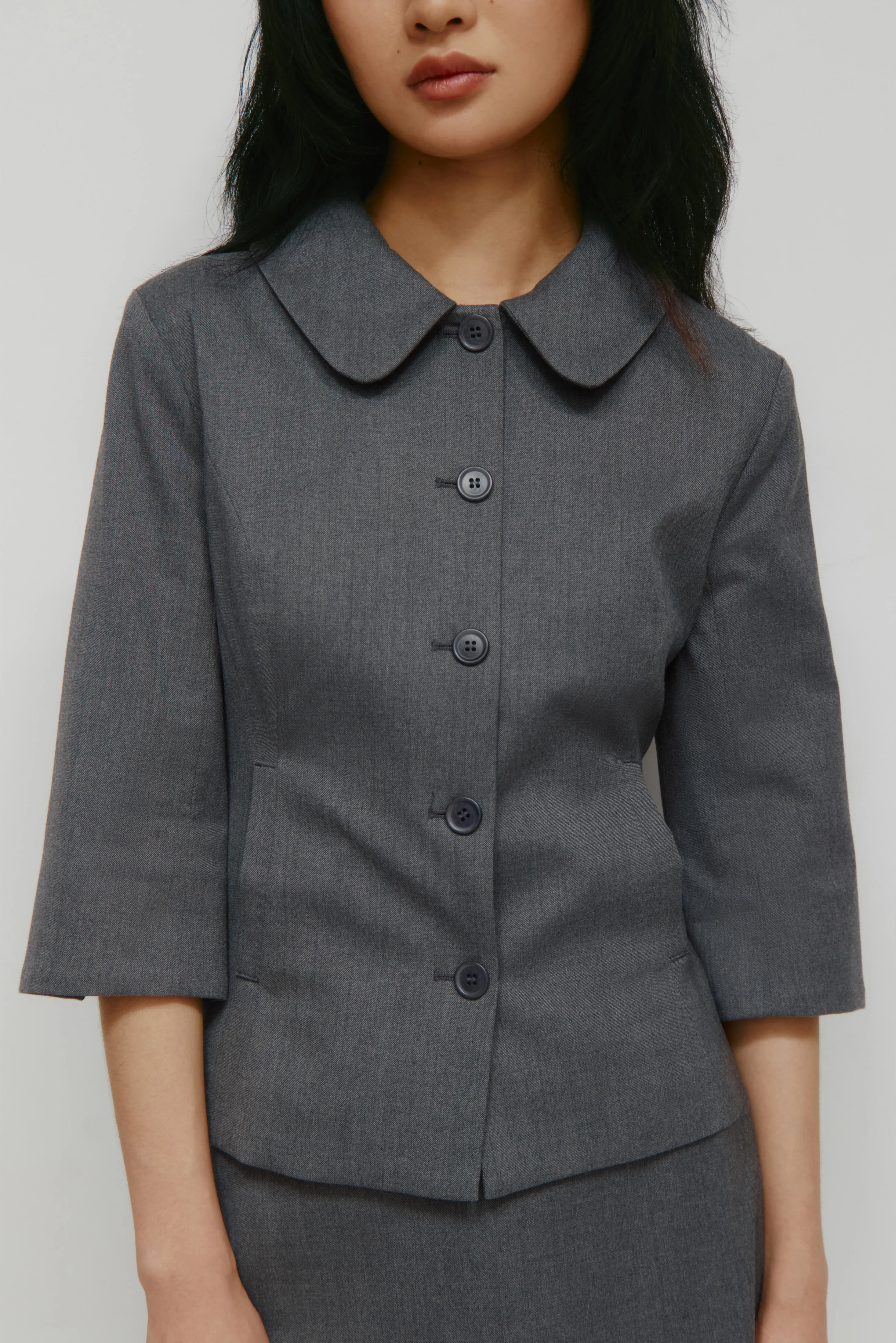 Women's Anisa Jacket in Charcoal Mix - Image 6