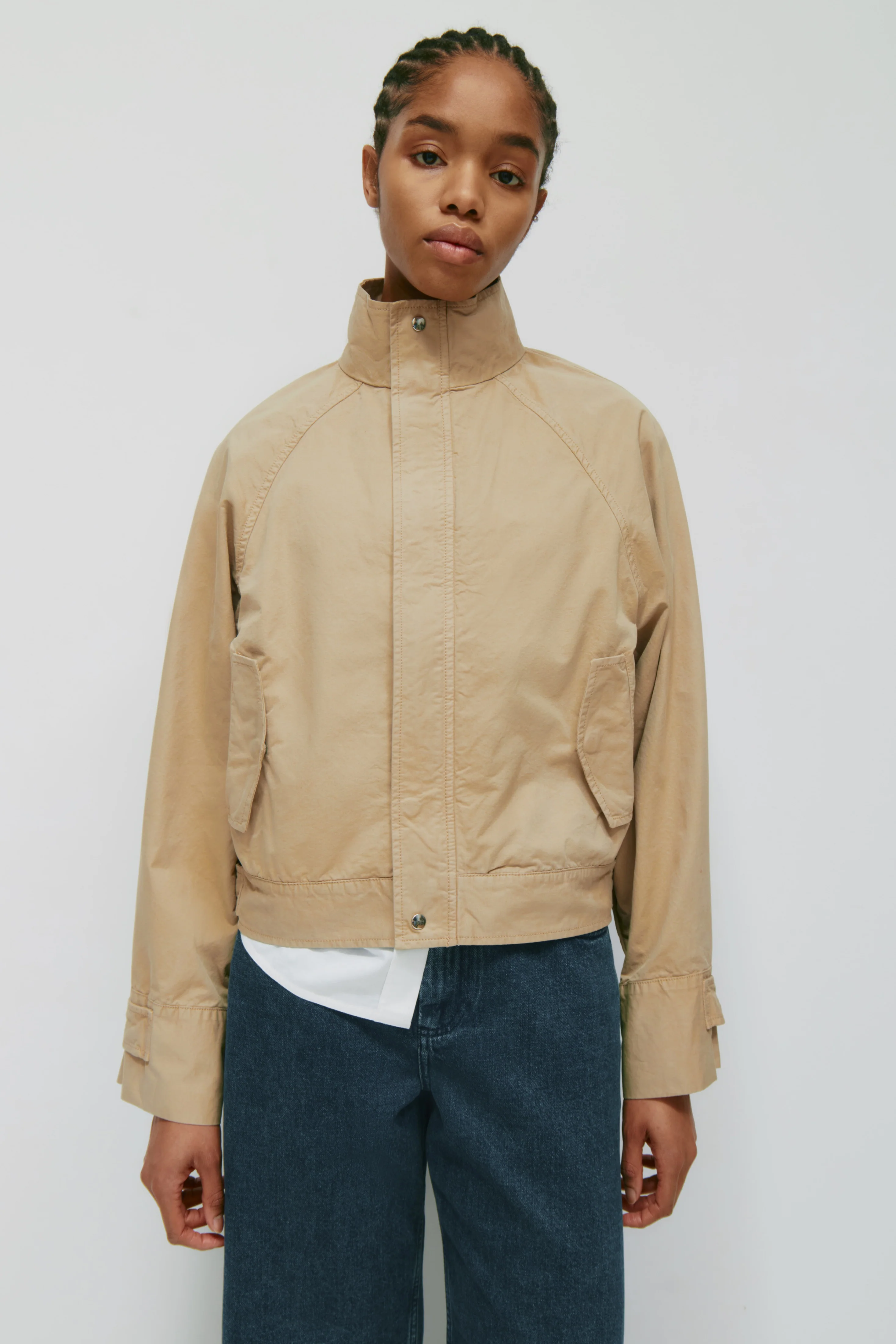 Women's Blouson Jacket in Safari - Image 3