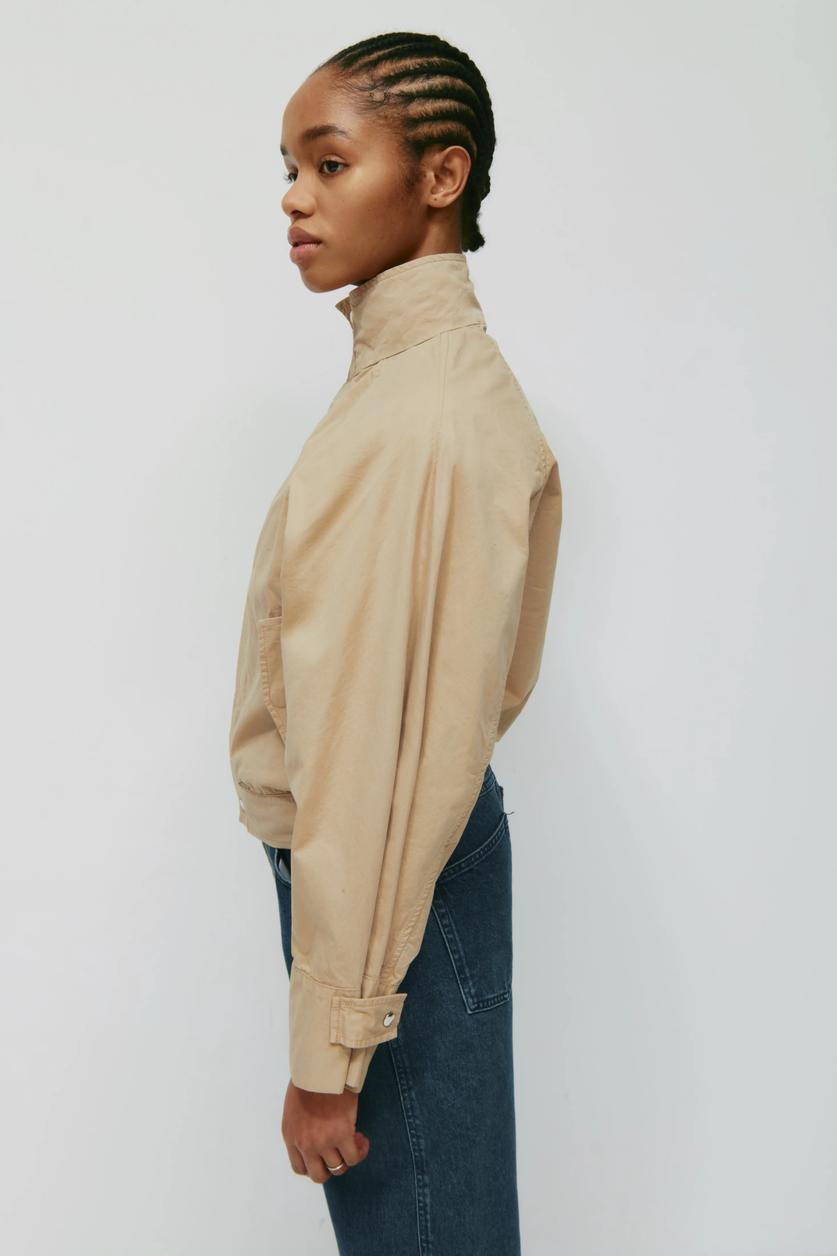 Women's Blouson Jacket in Safari - Image 4