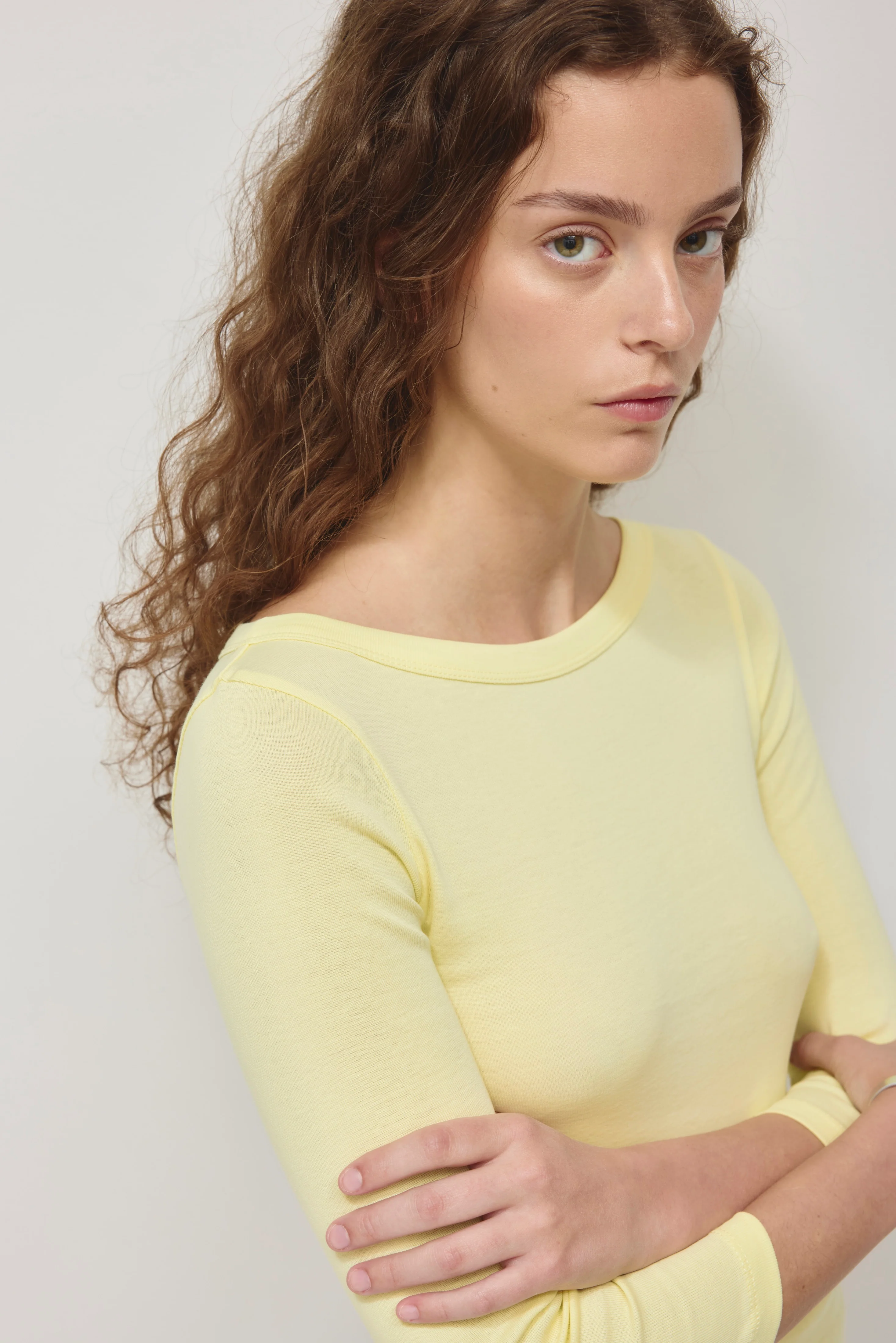 Women's Boatneck 3/4 Sleeve Top in Sorbet - Image 5
