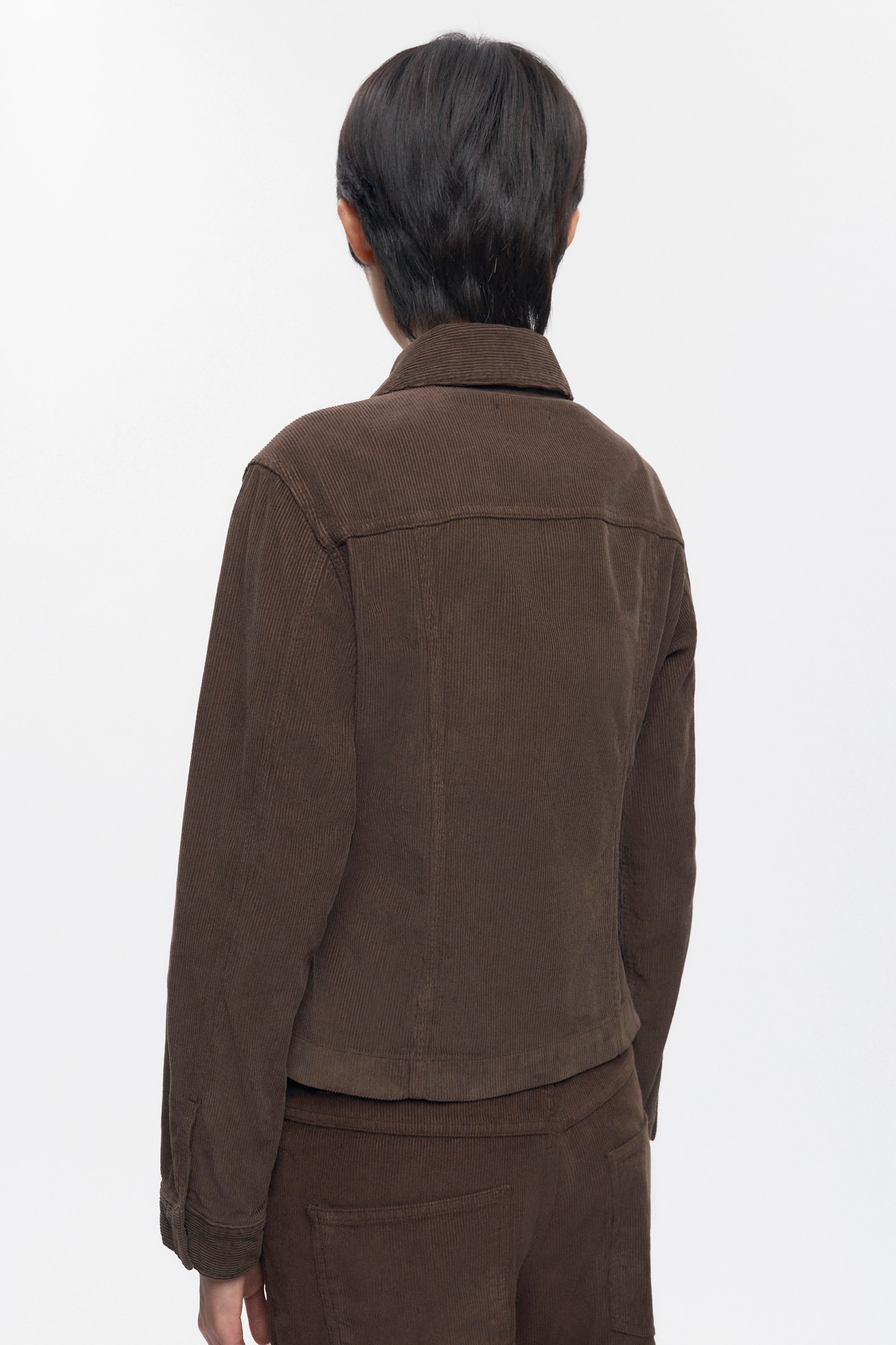 Women's Cord Jacket in Coffee Bean - Image 4