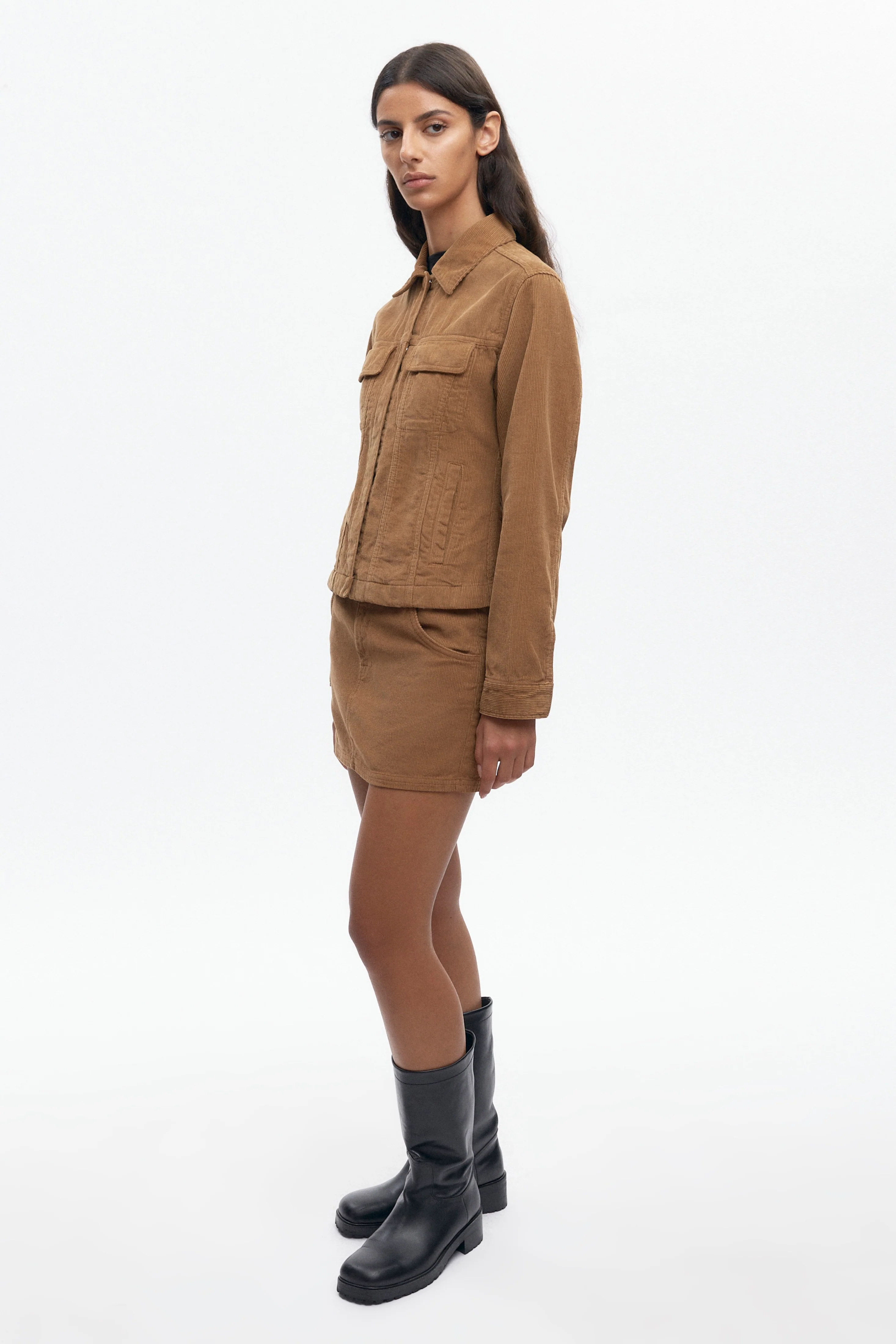 Women's Cord Jacket in Otter - Image 6