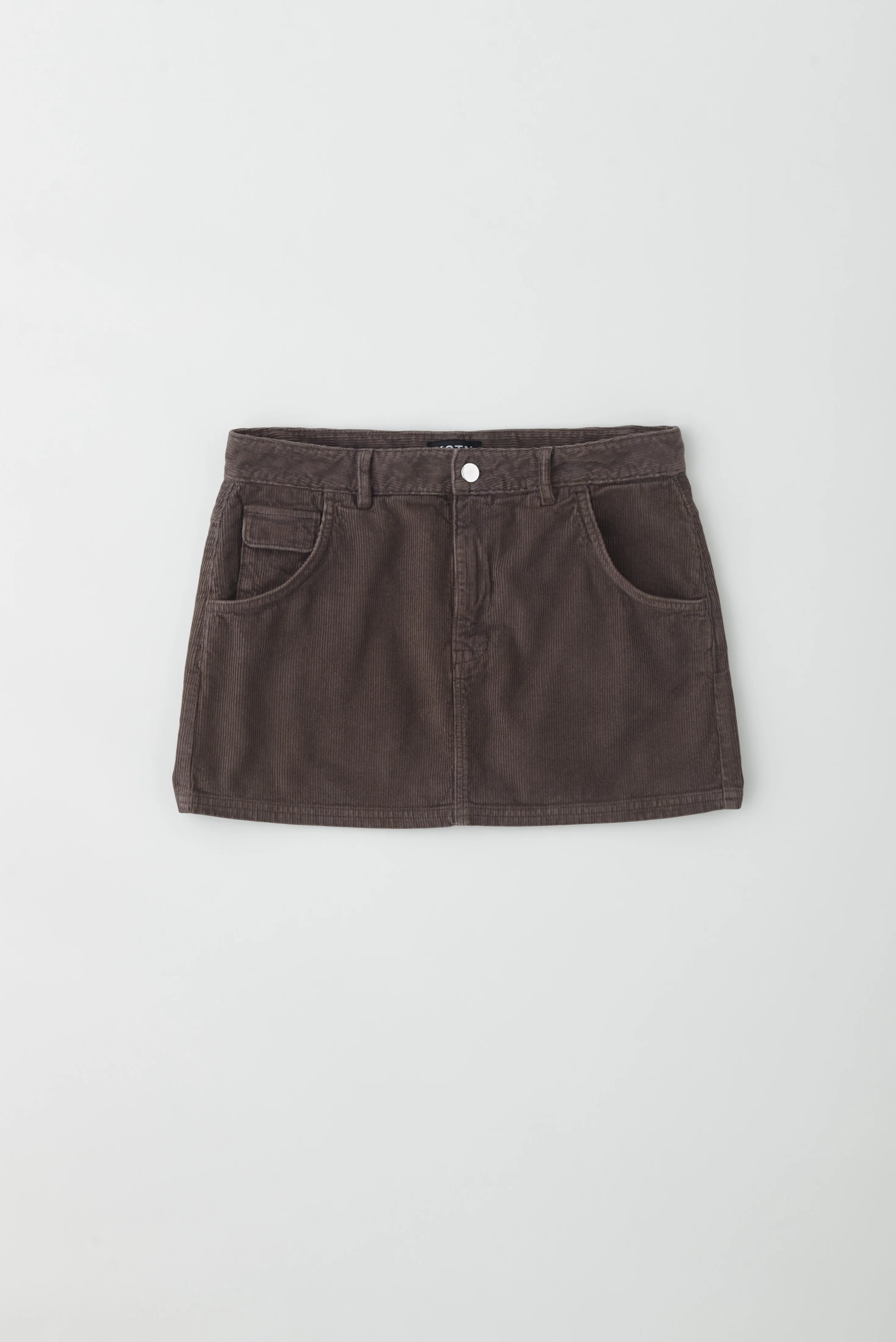 Women's Cord Mini Skirt in Coffee Bean - Image 8