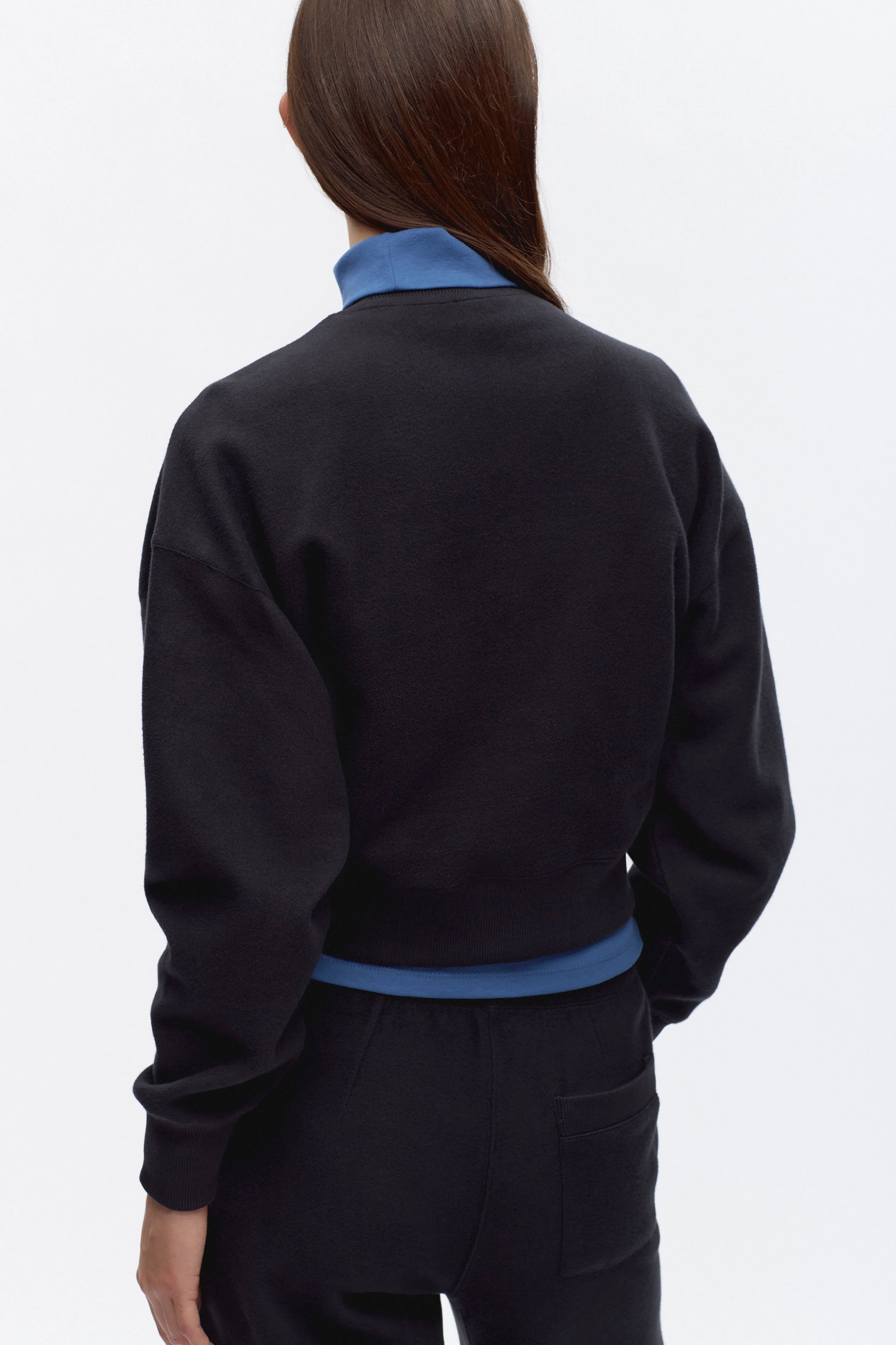 Women’s Cozy Crewneck in Black - Image 3