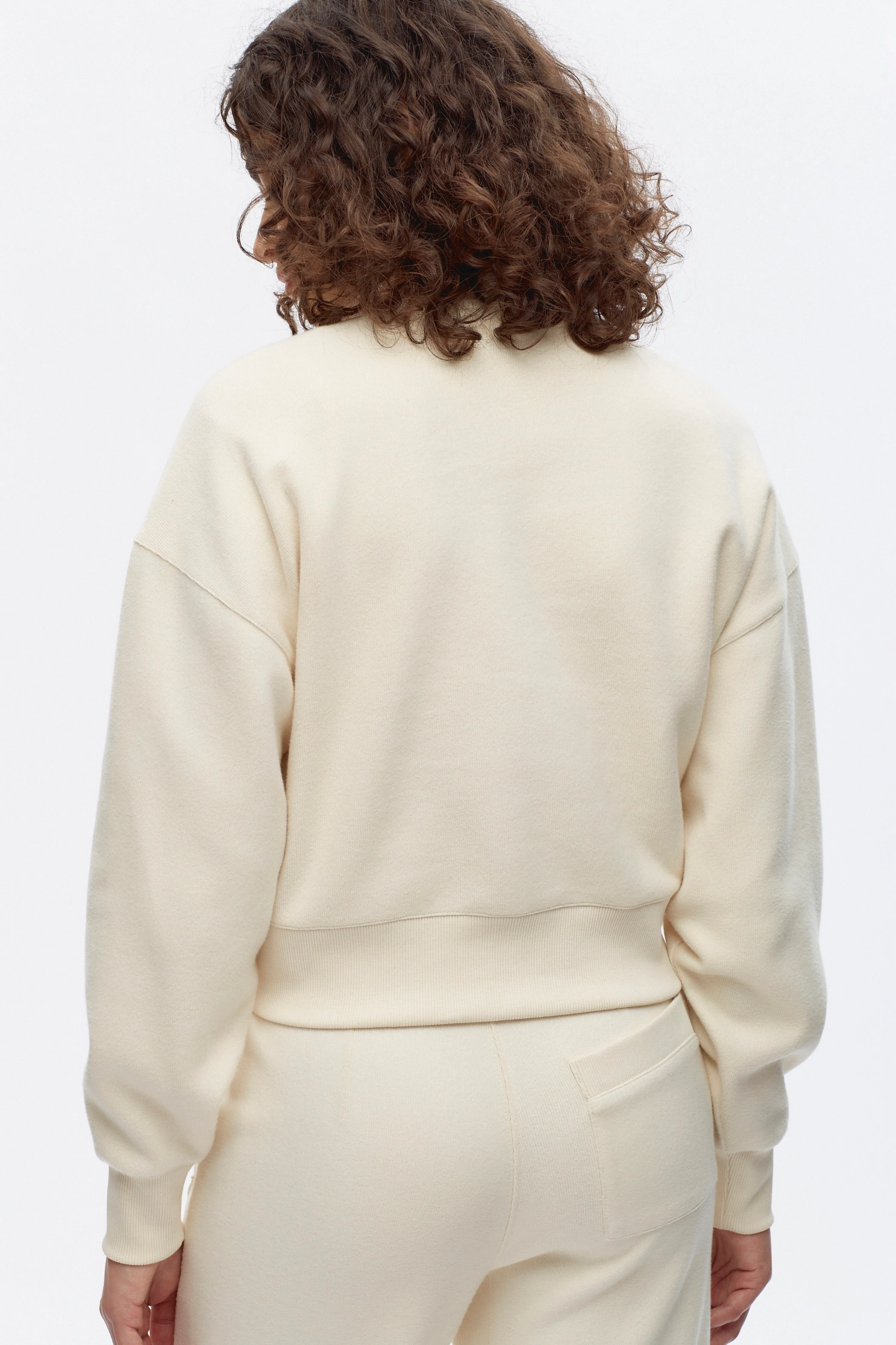 Women’s Cozy Crewneck in Natural - Image 3