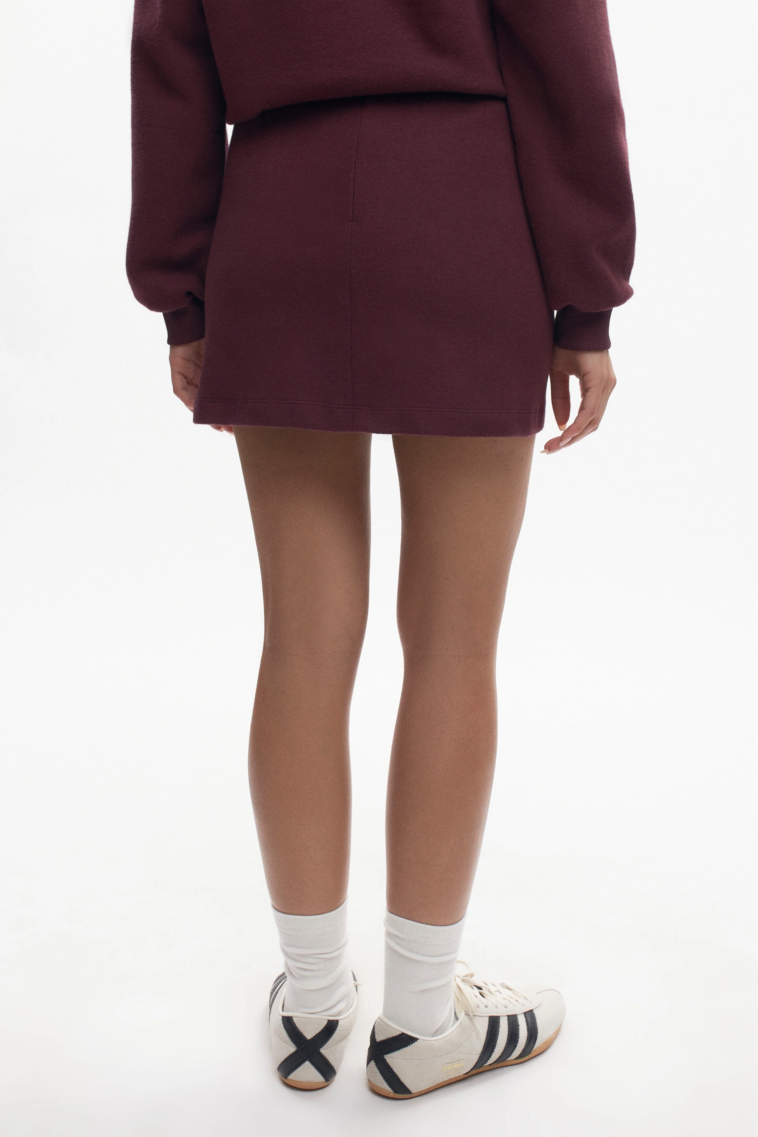 Women's Cozy Mini Skirt in Plum - Image 5
