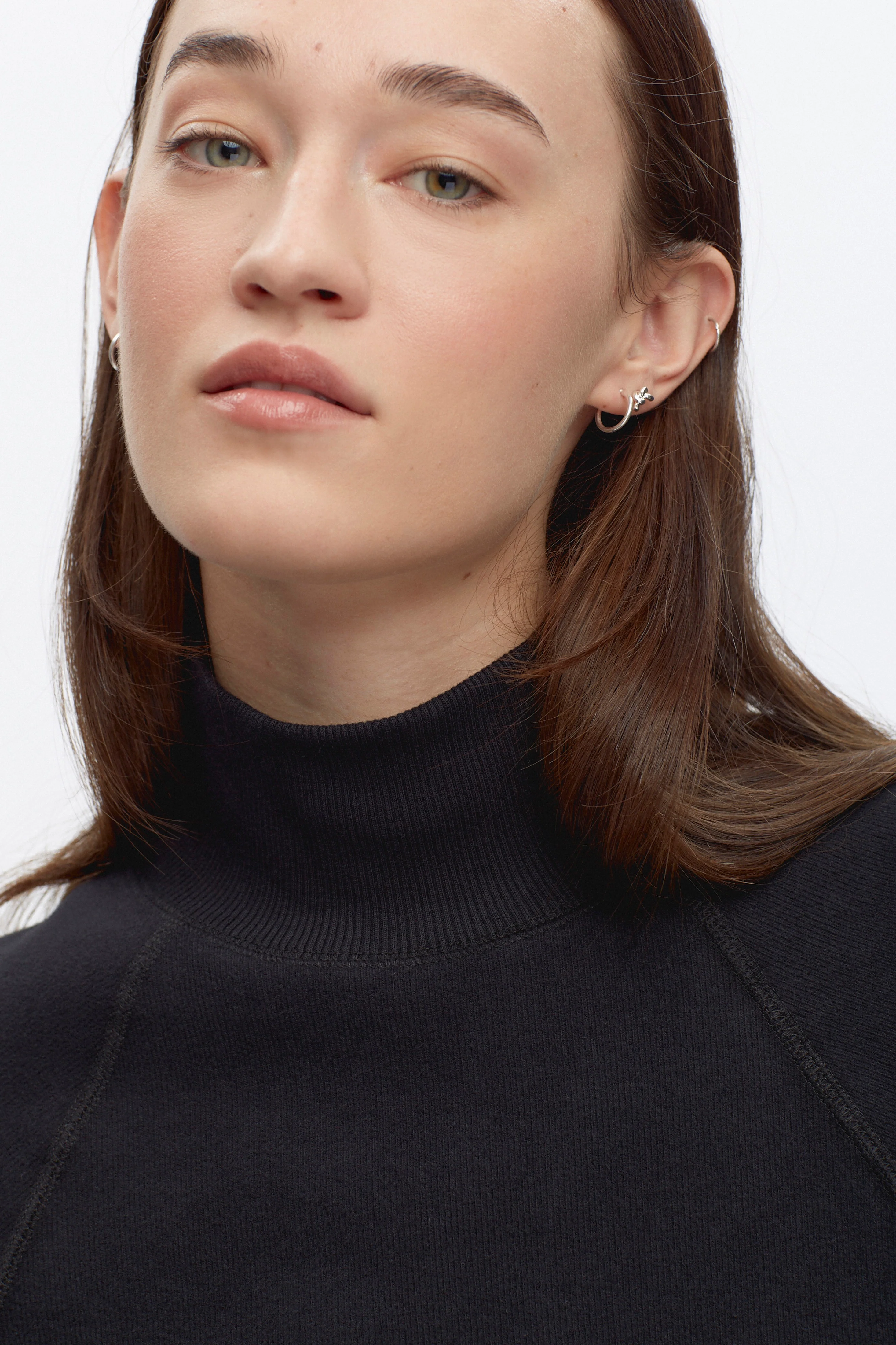 Women’s Cozy Mockneck in Black - Image 4