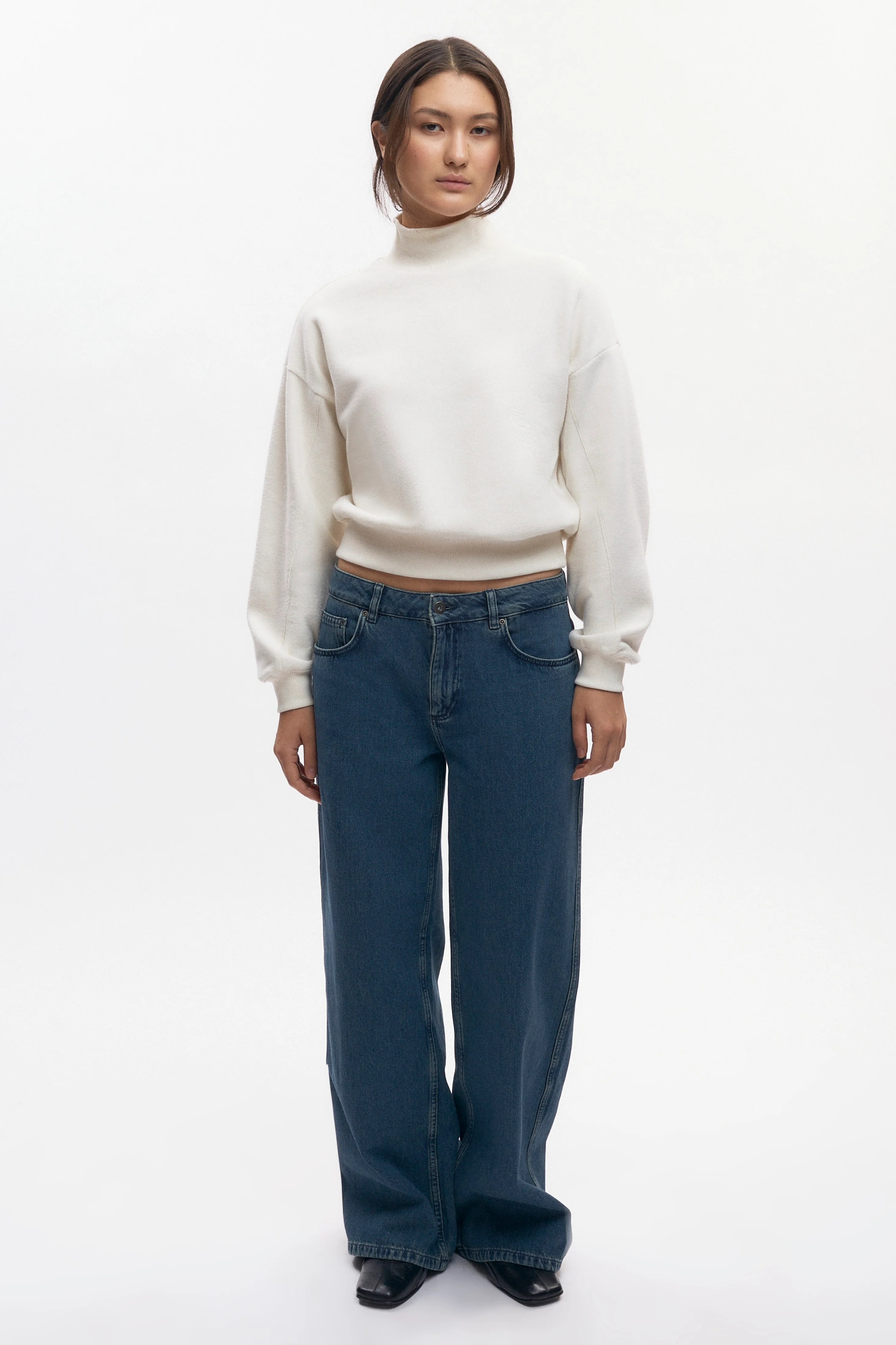 Women's Cozy Turtleneck in Marshmallow - Image 3
