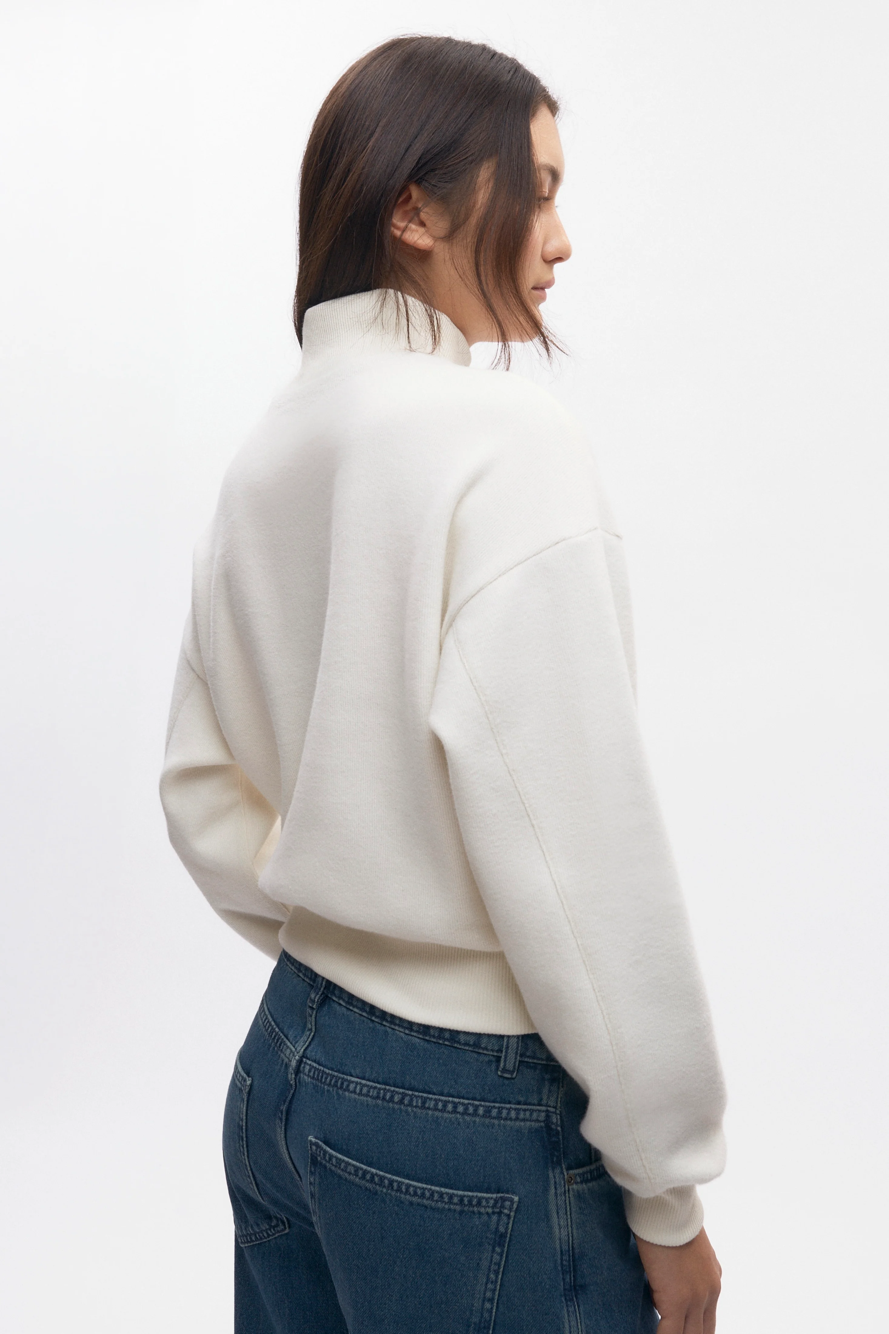 Women's Cozy Turtleneck in Marshmallow - Image 5