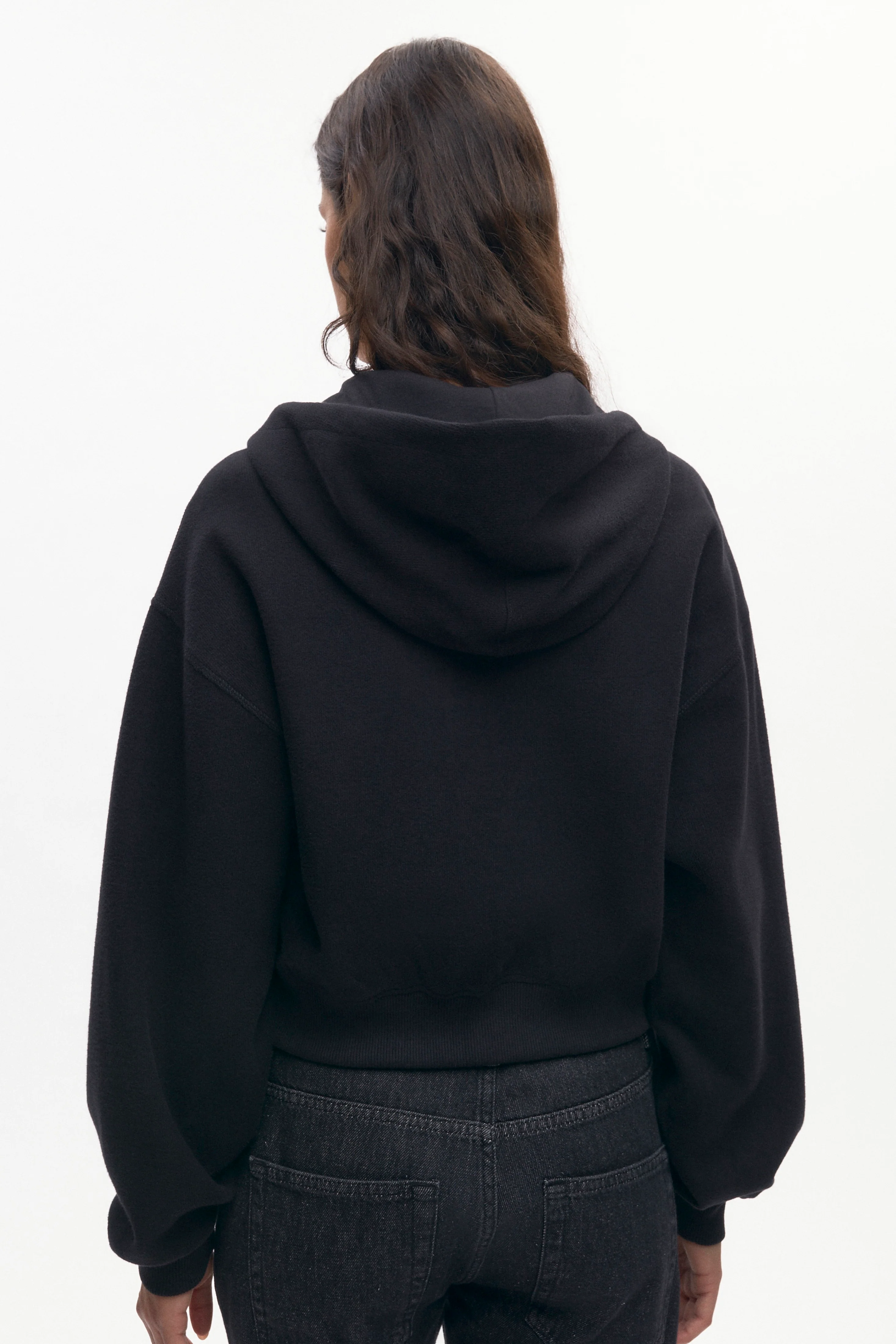 Women's Cozy Zip Hoodie in Black - Image 4