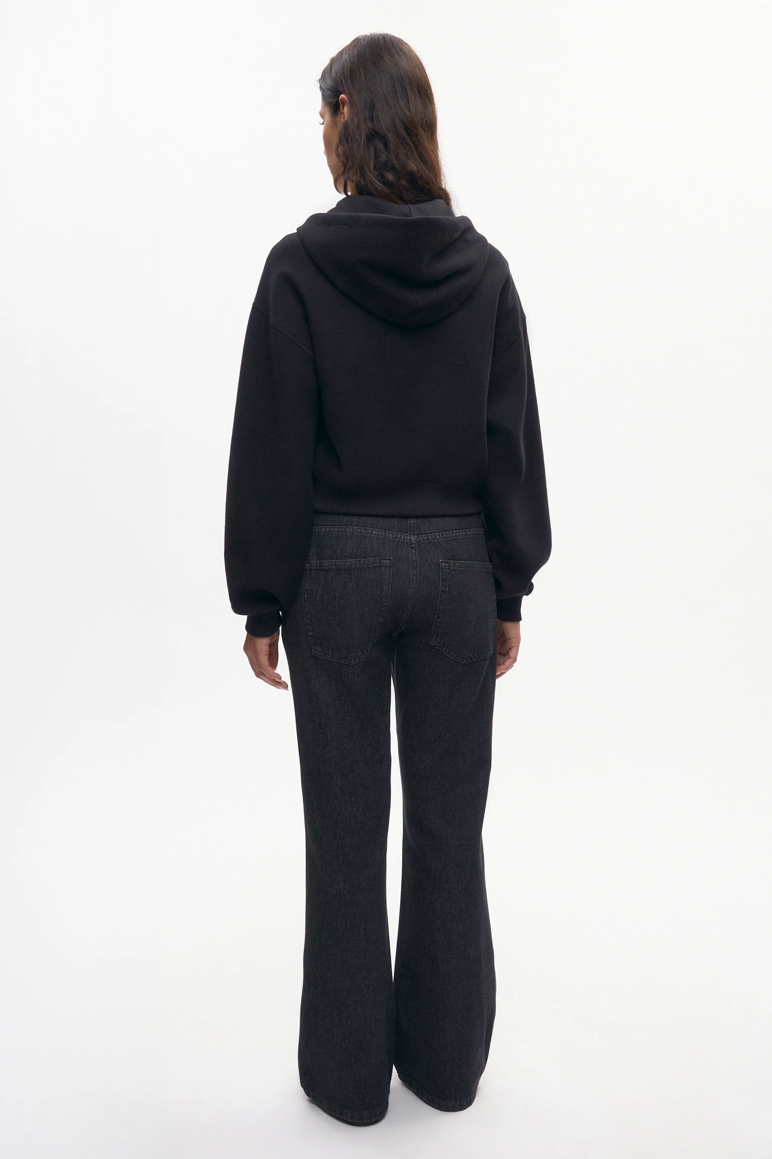 Women's Cozy Zip Hoodie in Black - Image 6