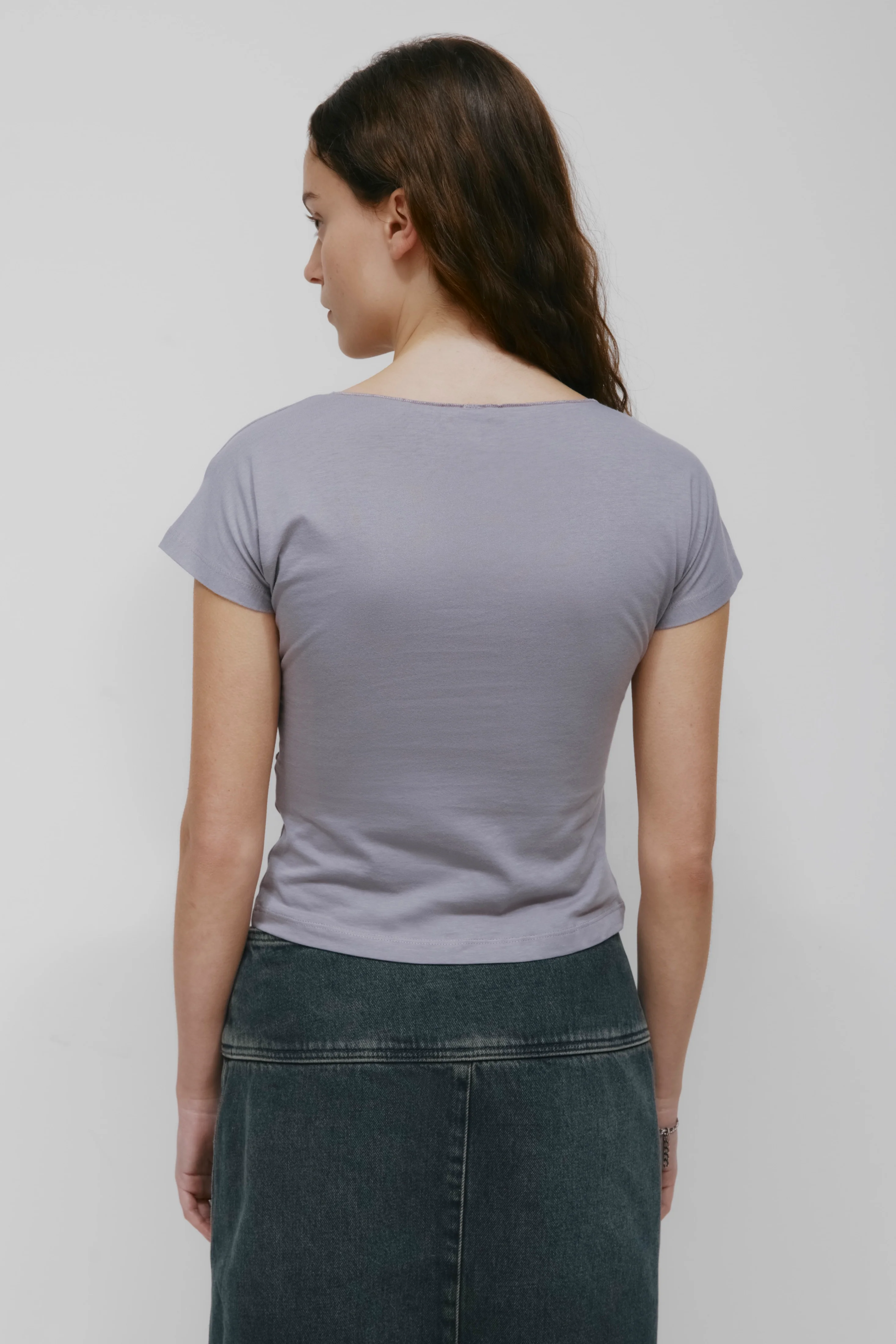 Women's Dalila Twist Top in Dusty Grape - Image 4