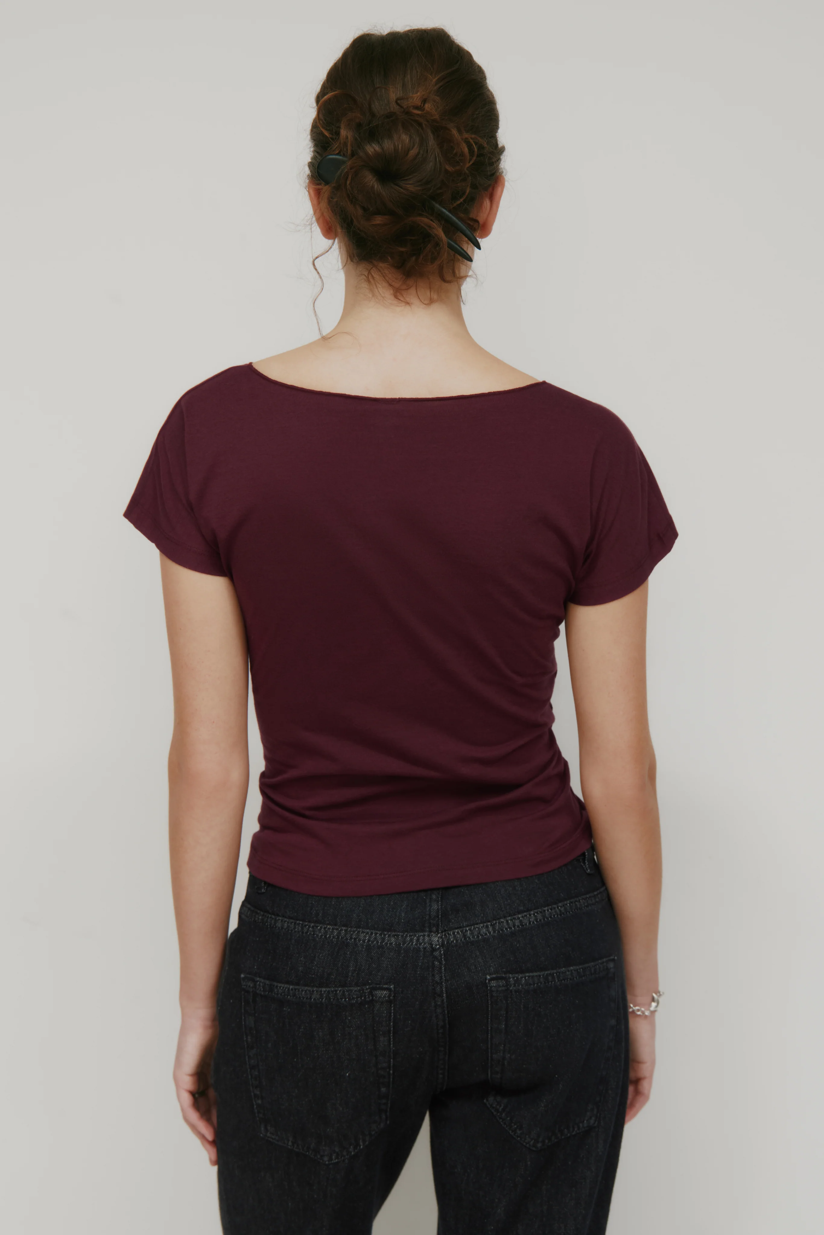 Women's Dalila Twist Top in Plum - Image 5