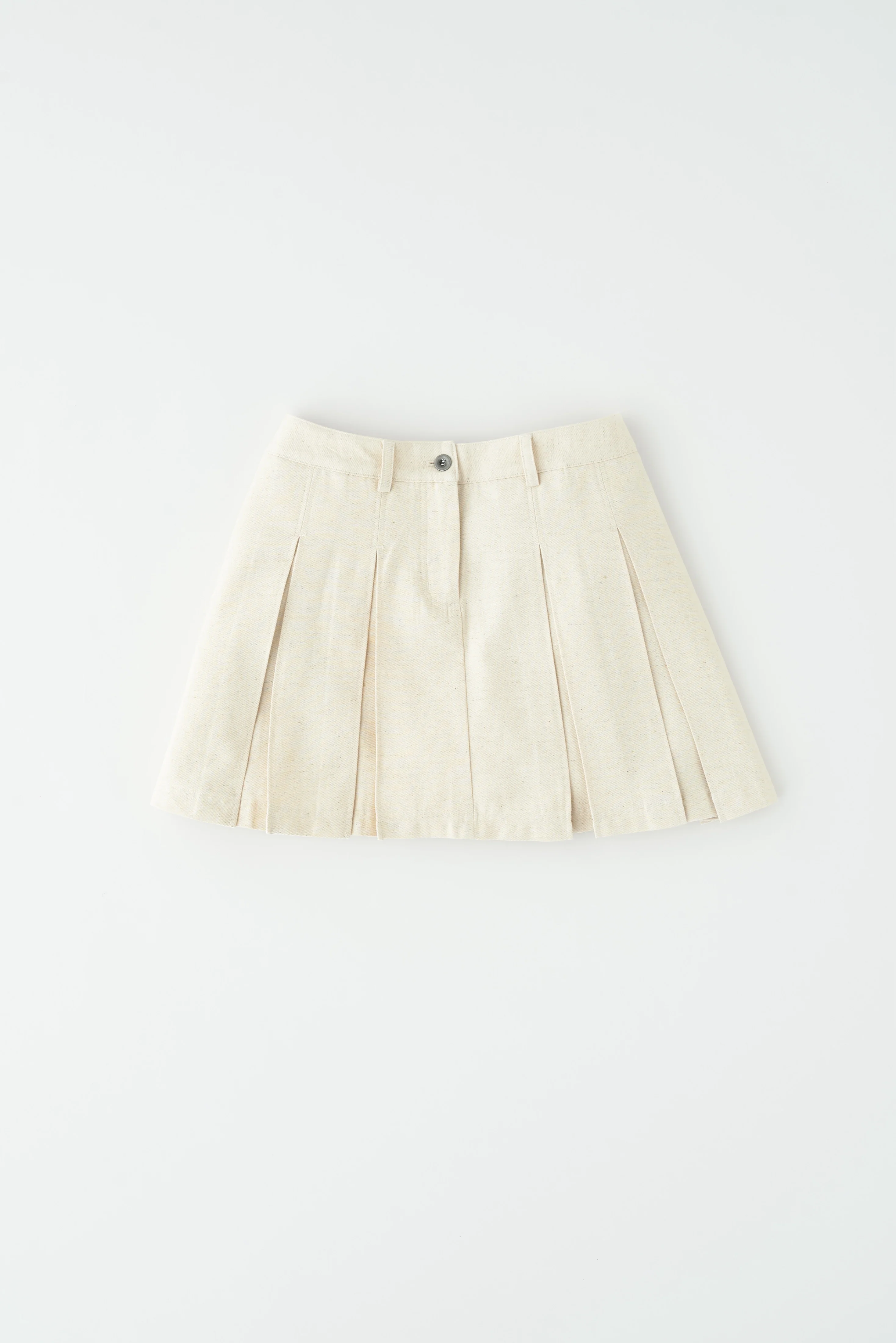 Women's Dendera Twill Pleated Mini in Fog - Image 6