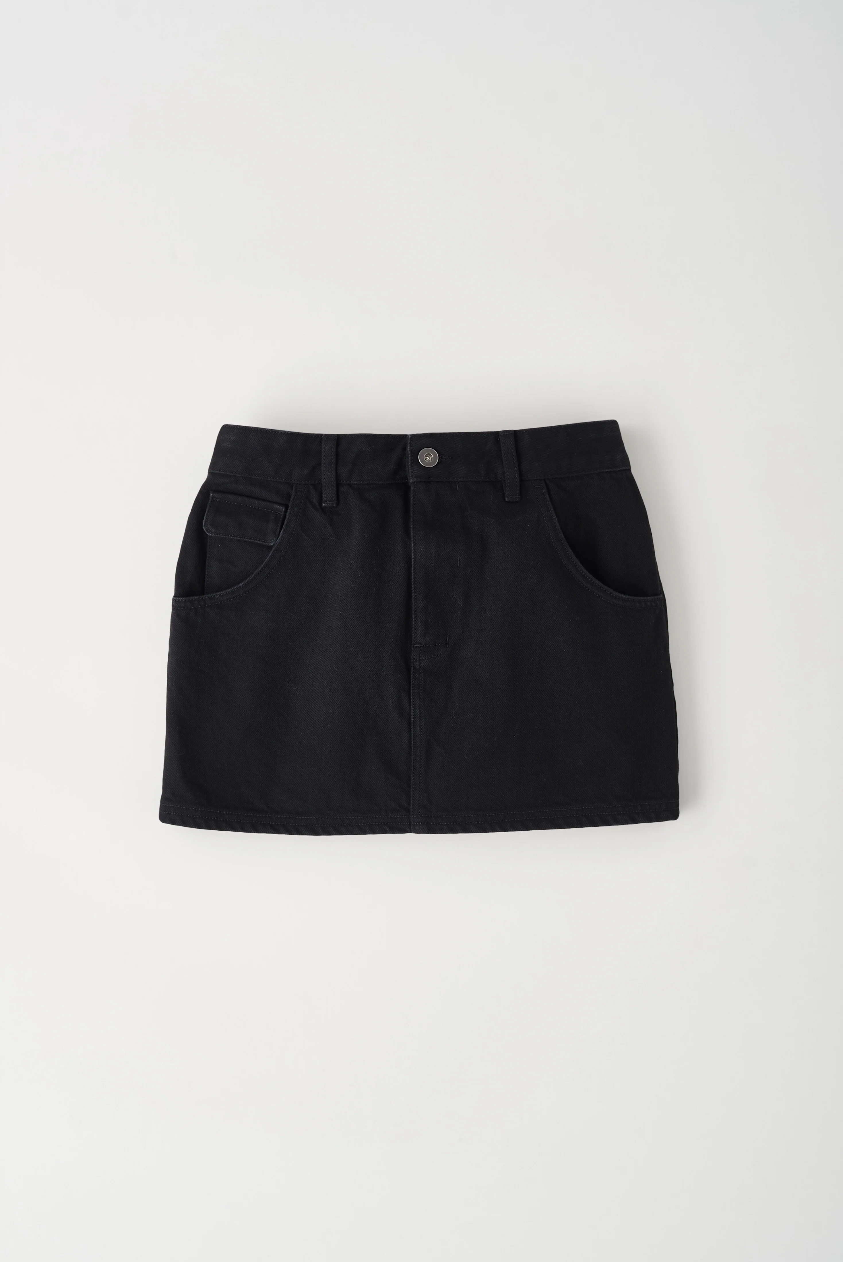 Women's Denim Mini Skirt in Black - Image 7
