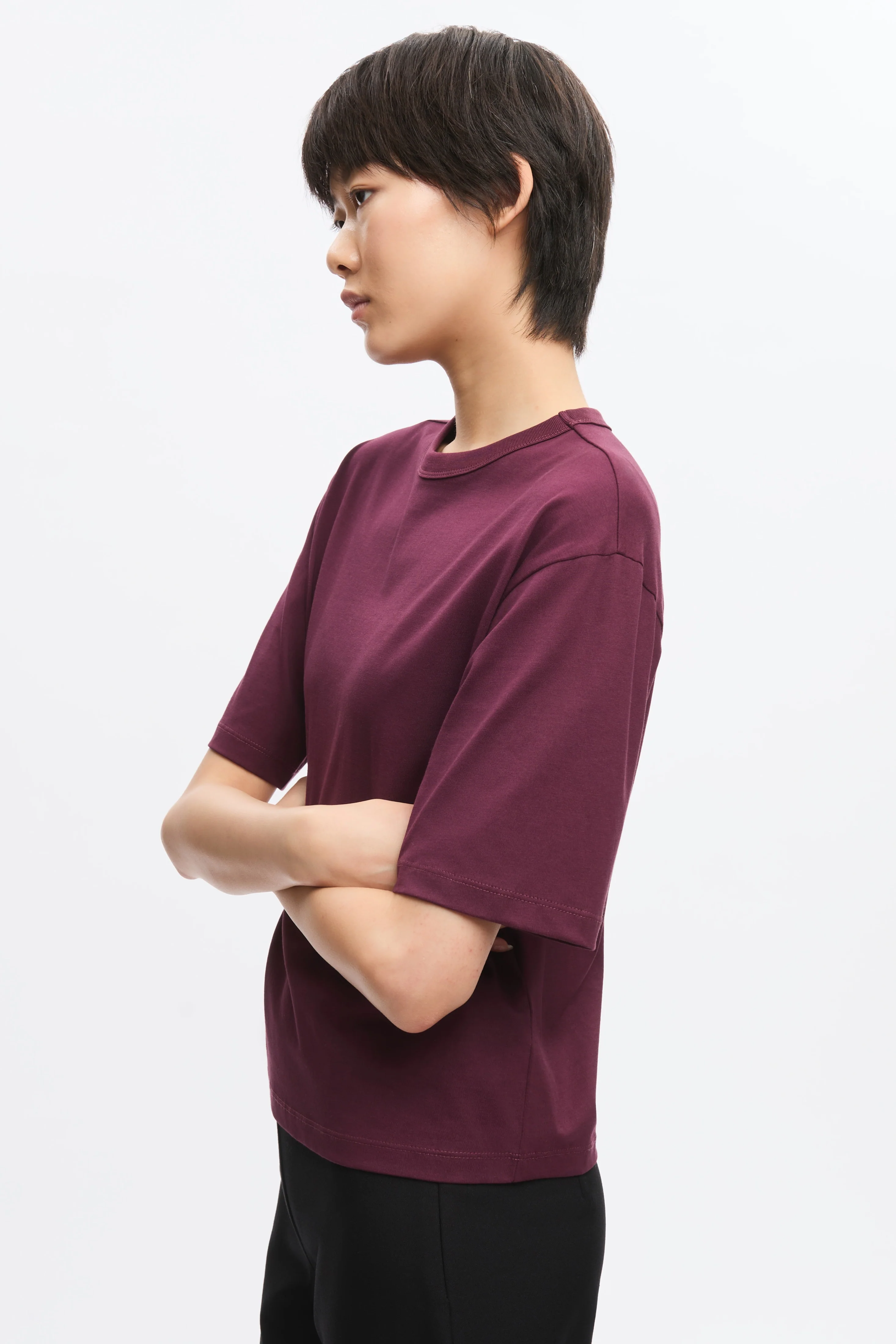 Women's Easy Crew in Plum - Image 4