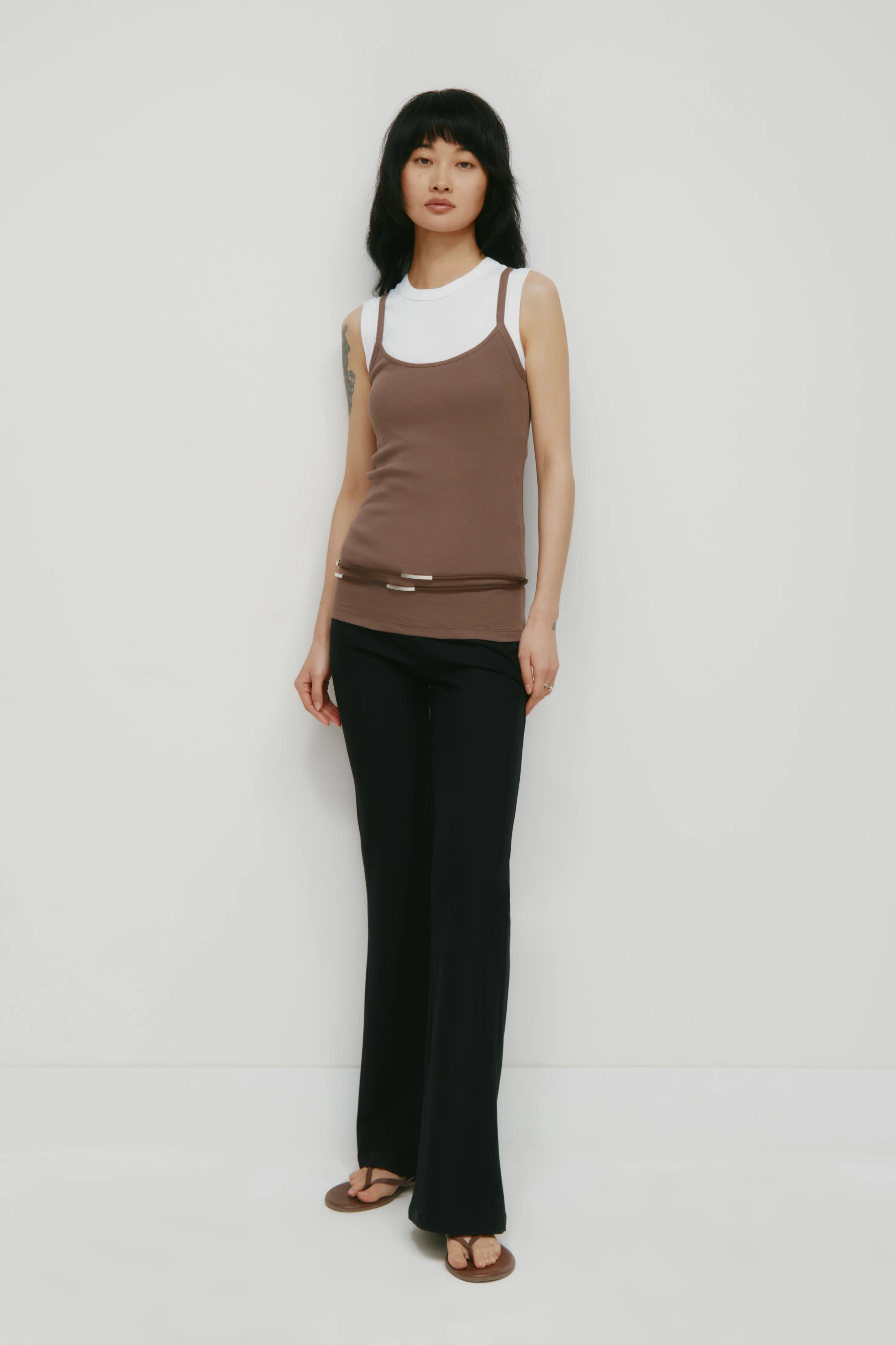 Women's Elongated Cami in Bark - Image 2
