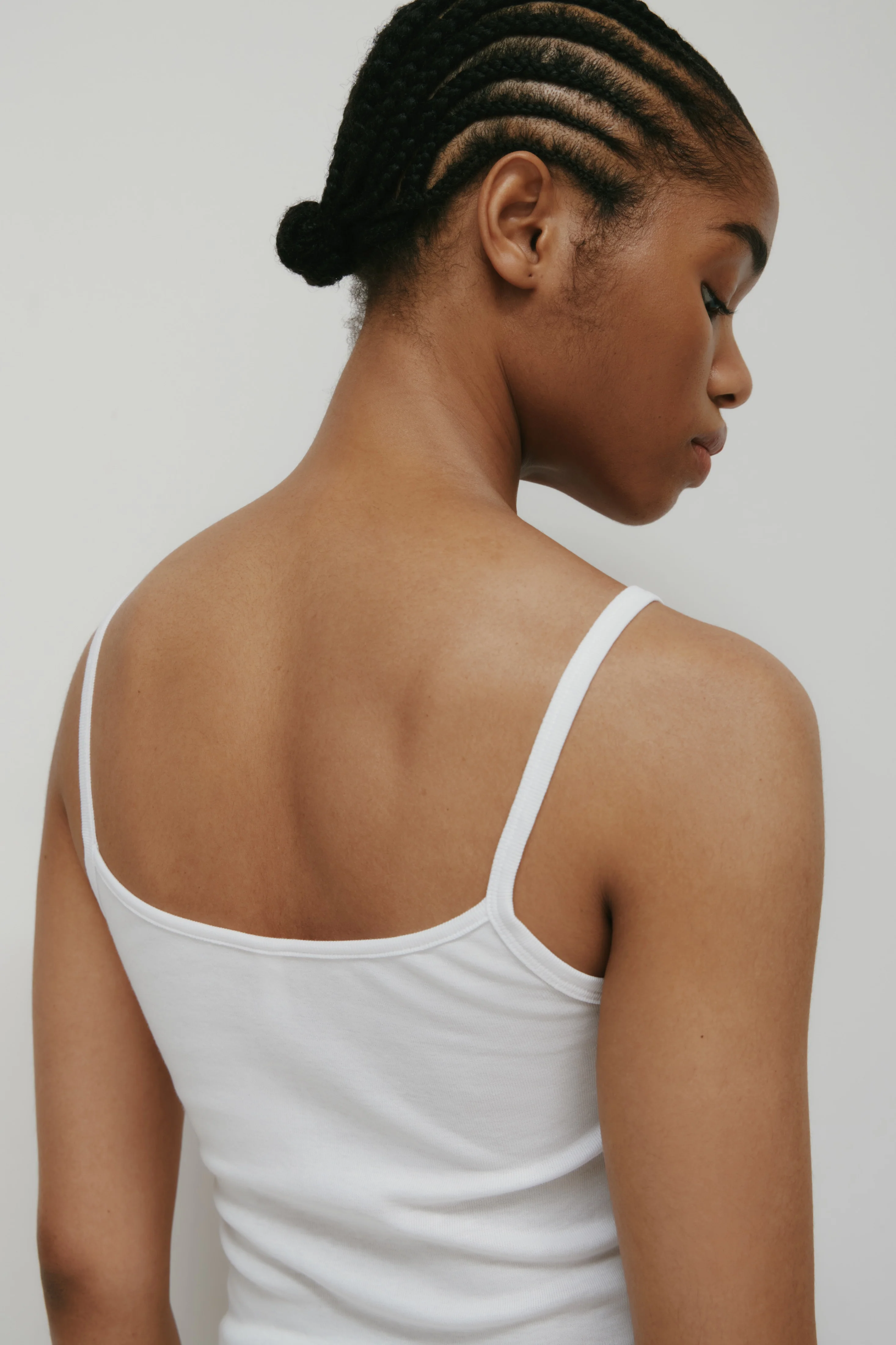Women's Elongated Cami in White - Image 5