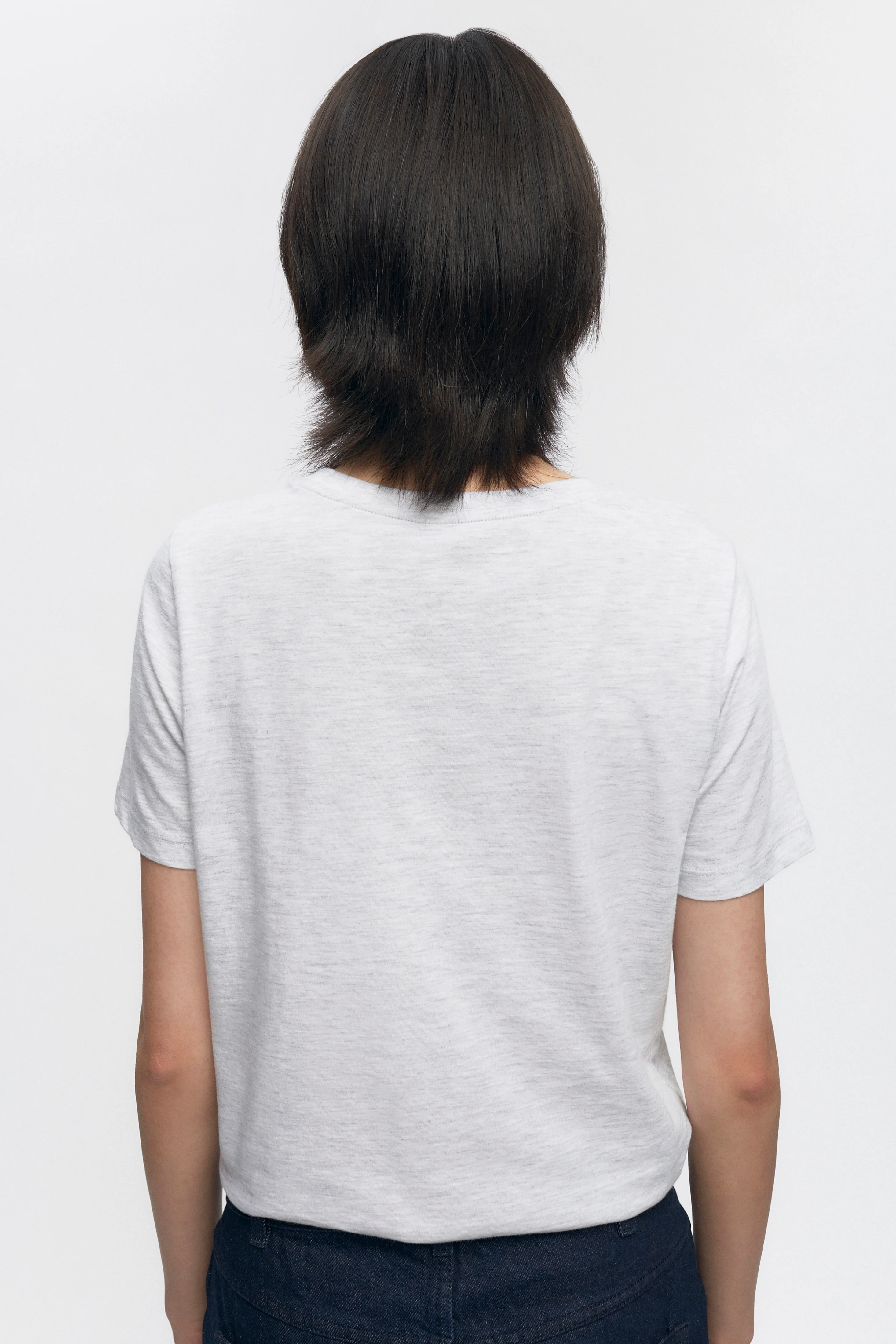 Women's Essential Crew in Ash Melange - Image 3