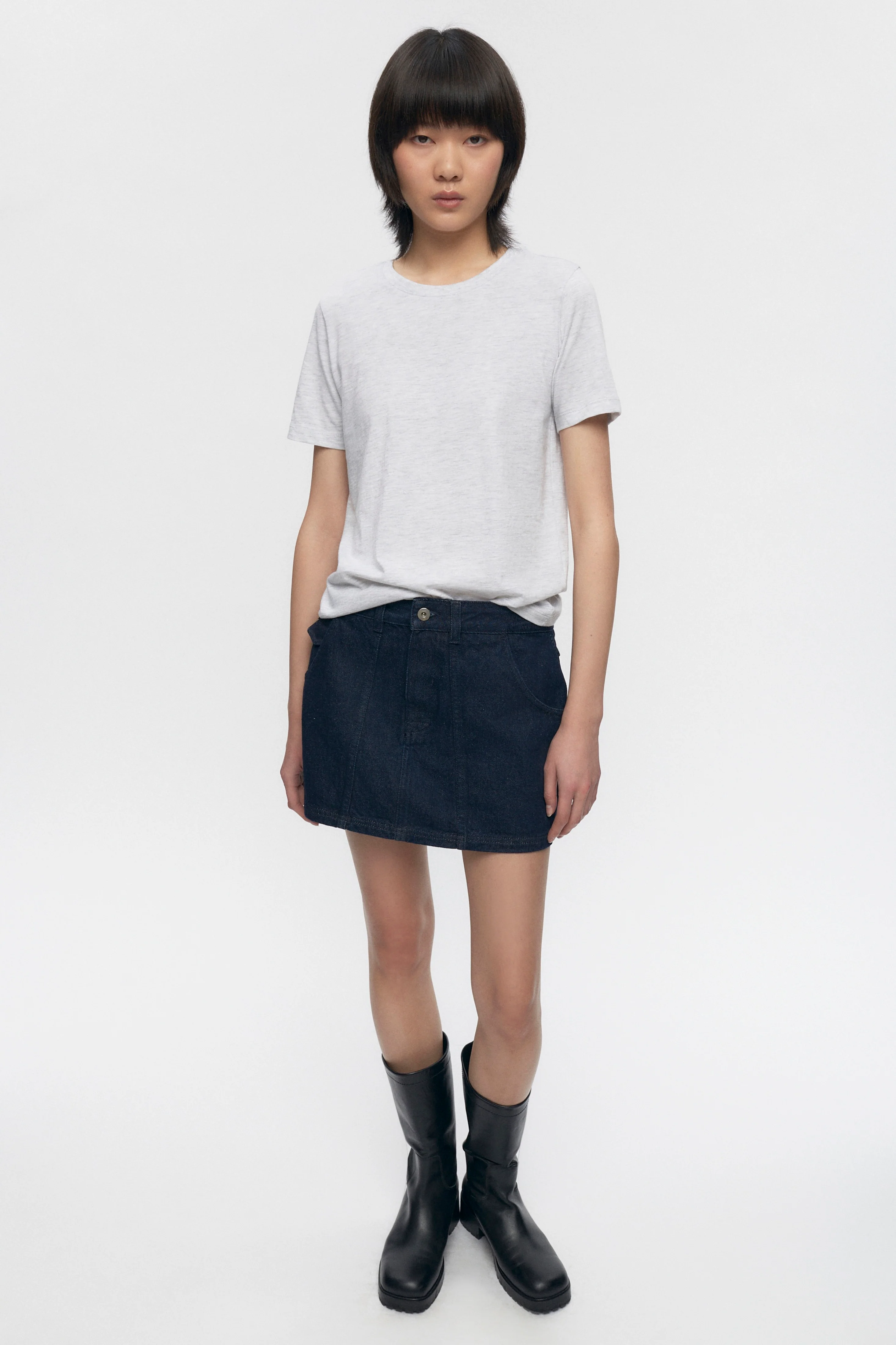 Women's Essential Crew in Ash Melange - Image 4