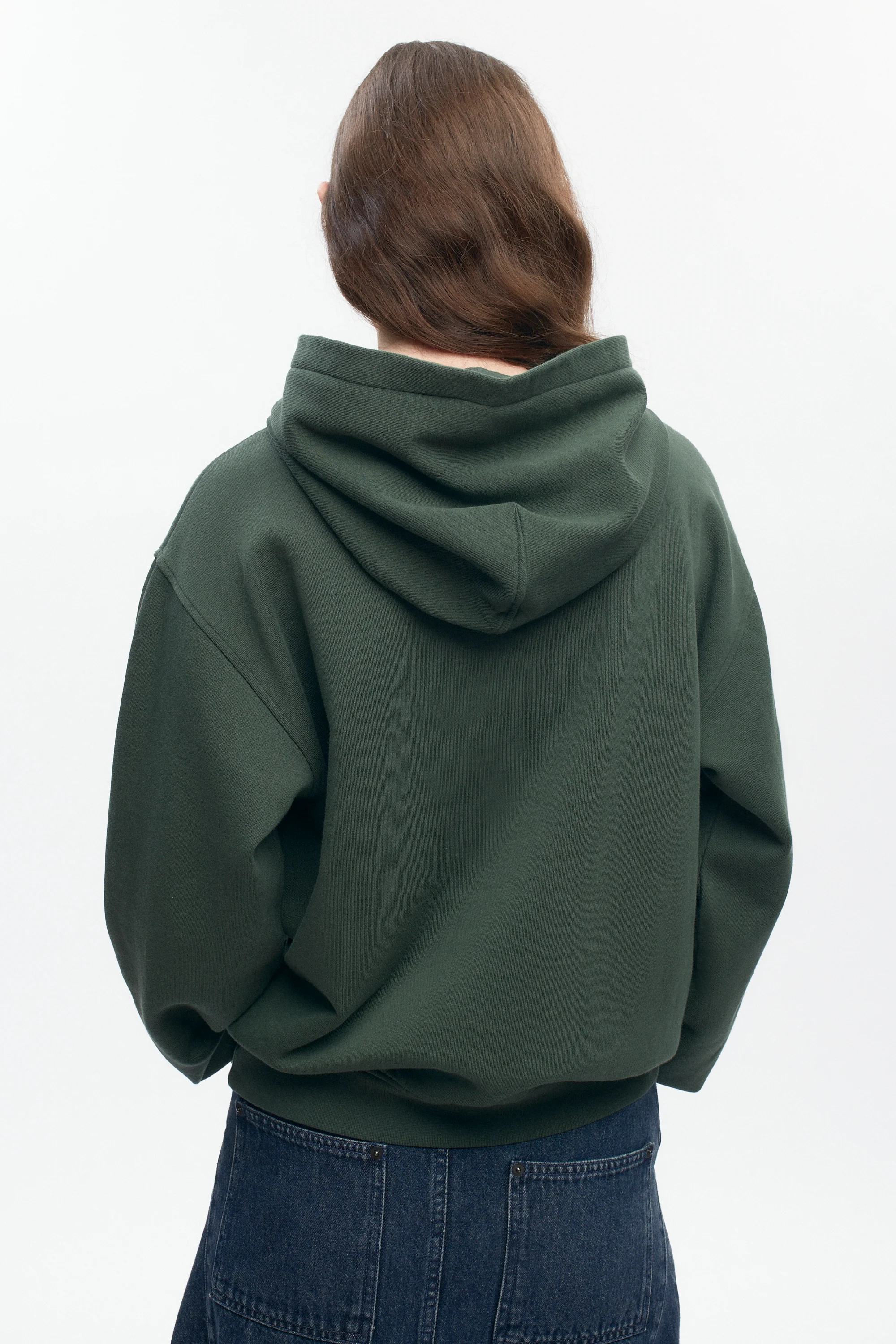 Women's Essential Hoodie in Bottle Green - Image 5